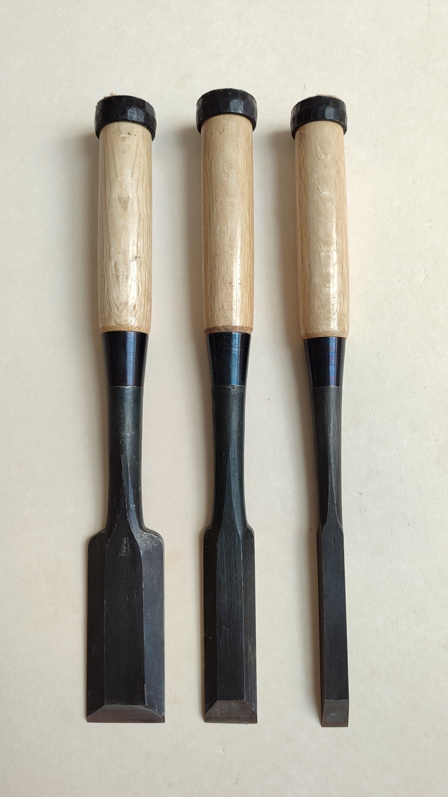 Trío de Tijeras Japonesas "Tataki Nomi" 12, 24, 36mm "Hideyuki"
