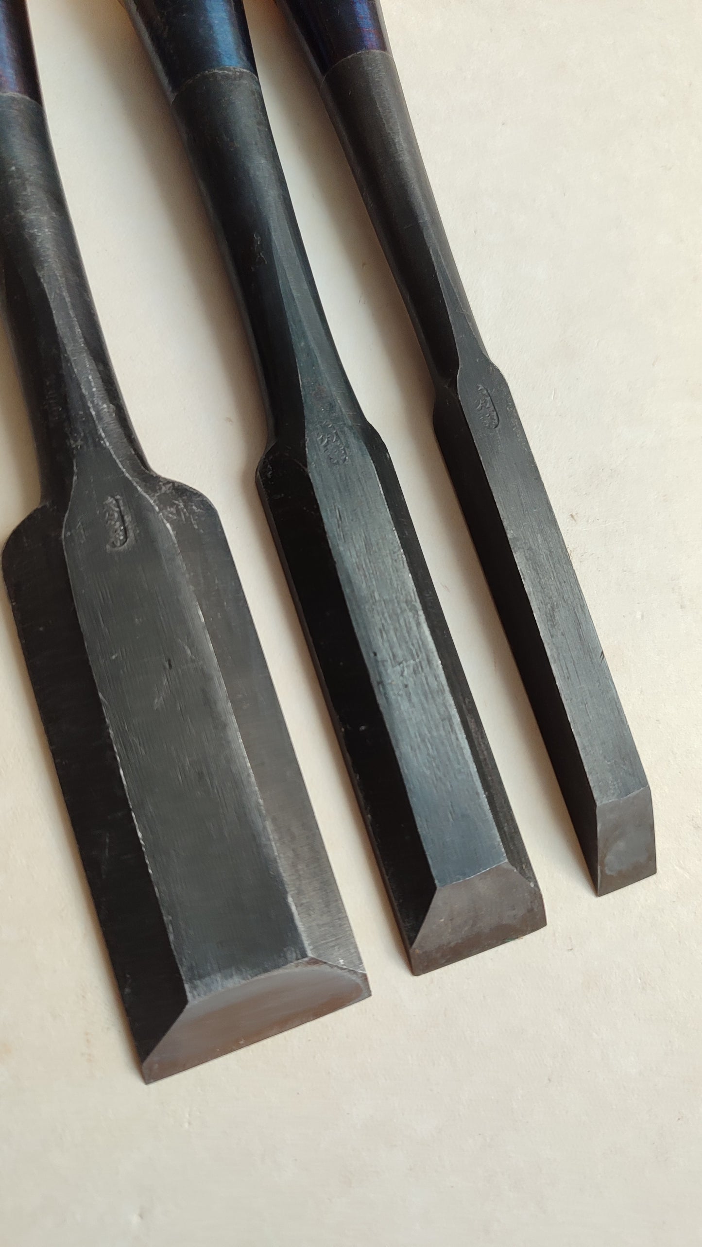 Trío de Tijeras Japonesas "Tataki Nomi" 12, 24, 36mm "Hideyuki"