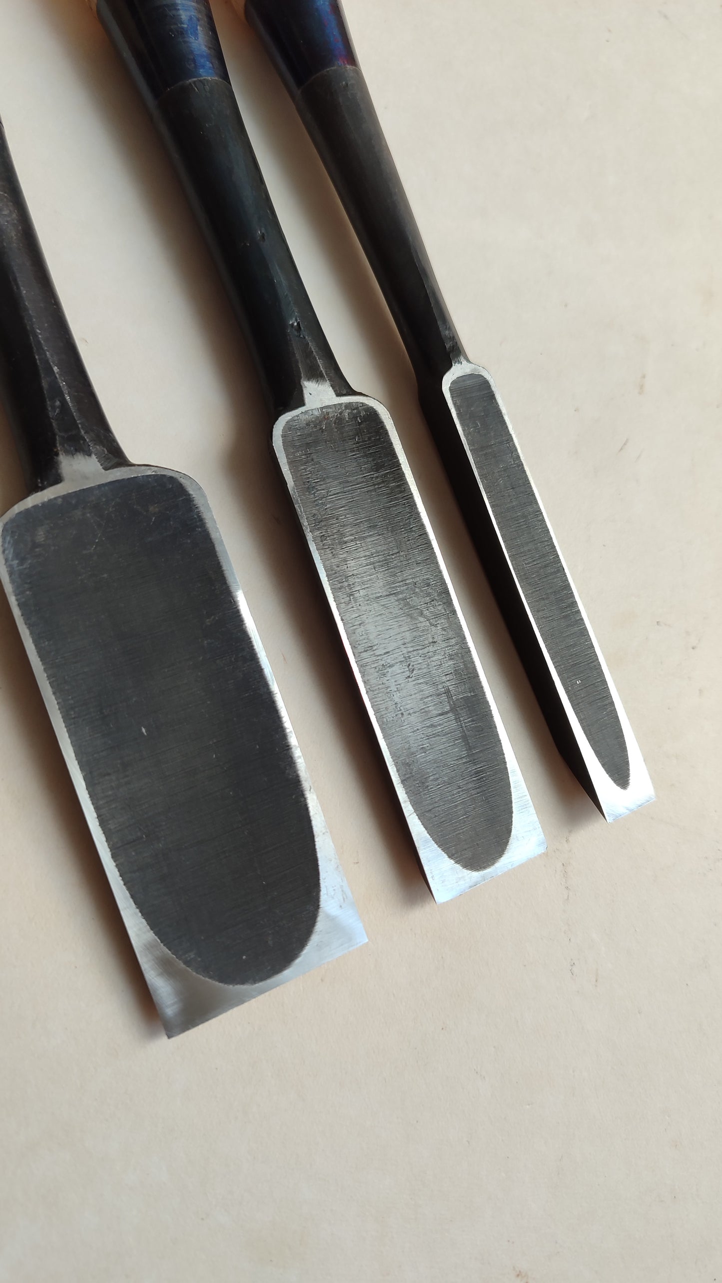 Trío de Tijeras Japonesas "Tataki Nomi" 12, 24, 36mm "Hideyuki"