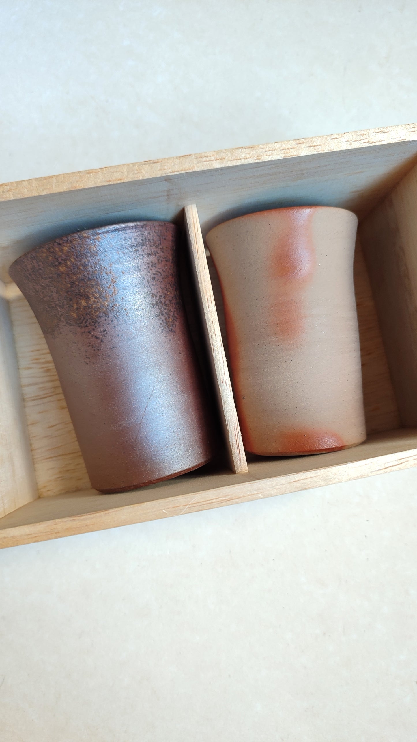 Paire de tasses à Saké céramique de "Bizen" 98mm "Toukeido"