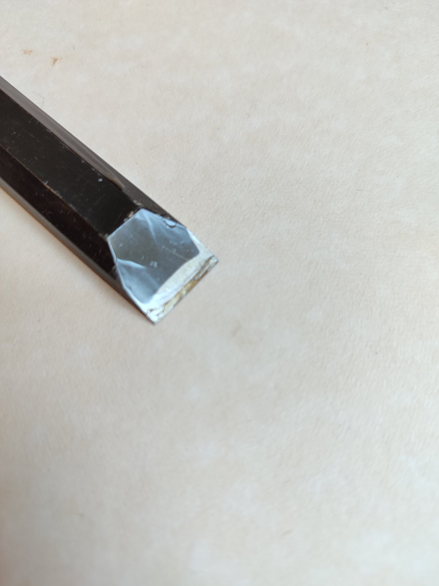 Magnífico cincel japonés vintage "Tataki Nomi" 15mm del Maestro "Ouchi san"