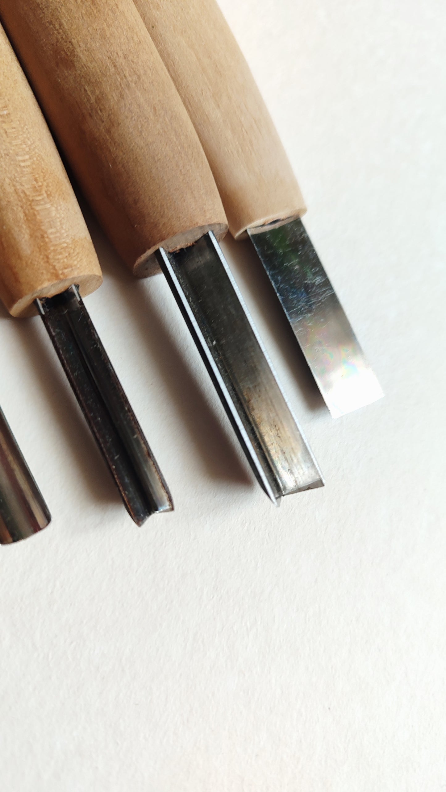 Set de 6 ciseaux japonais, gouges de gravure sur bois "Chokokuto"