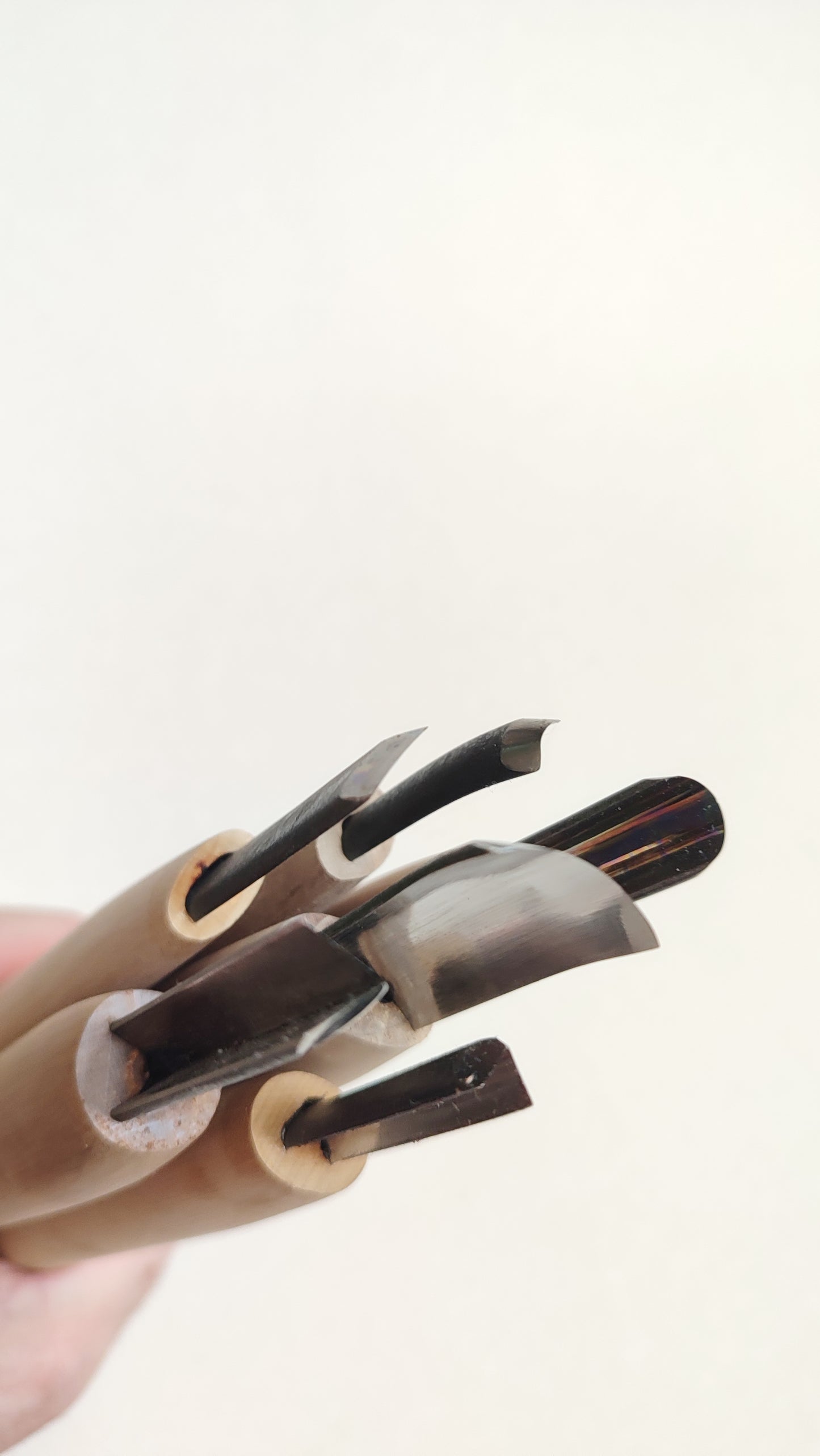 Set de 6 ciseaux japonais, gouges de gravure sur bois "Chokokuto"