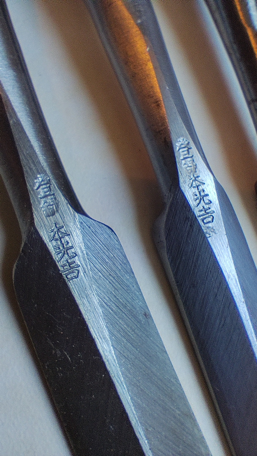 Set de ciseaux japonais Oire nomi "Mitsuyoshi Moto" forme "Shinogi".