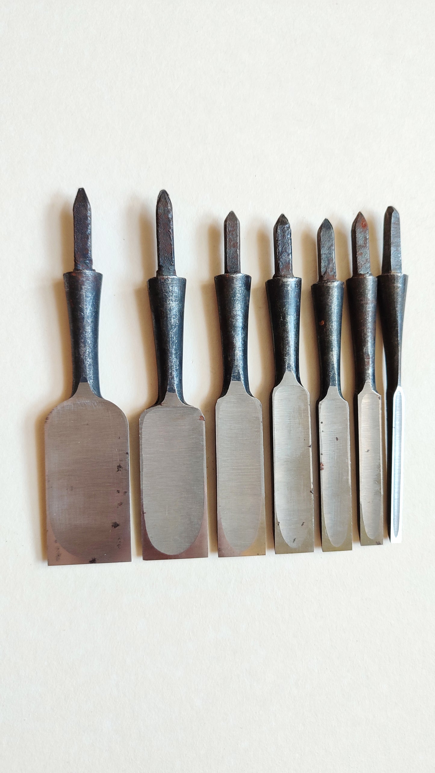 Set de fer de ciseaux japonais "Oire Nomi" 3, 9, 12, 15, 18, 24, 30mm