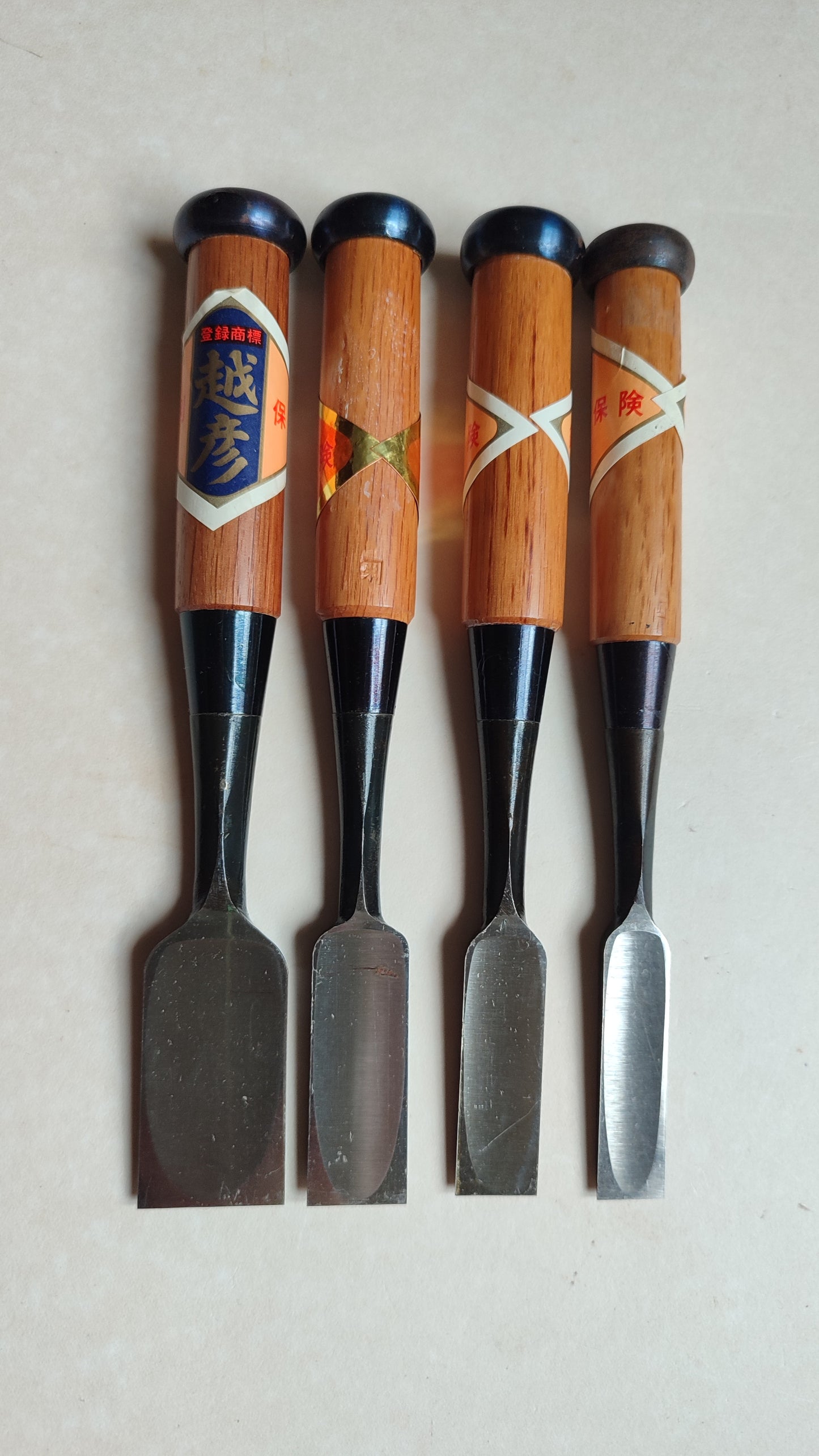Quatuor de ciseaux japonais premium "Oire Nomi" 15, 18, 21, 30mm "Koshihiko"