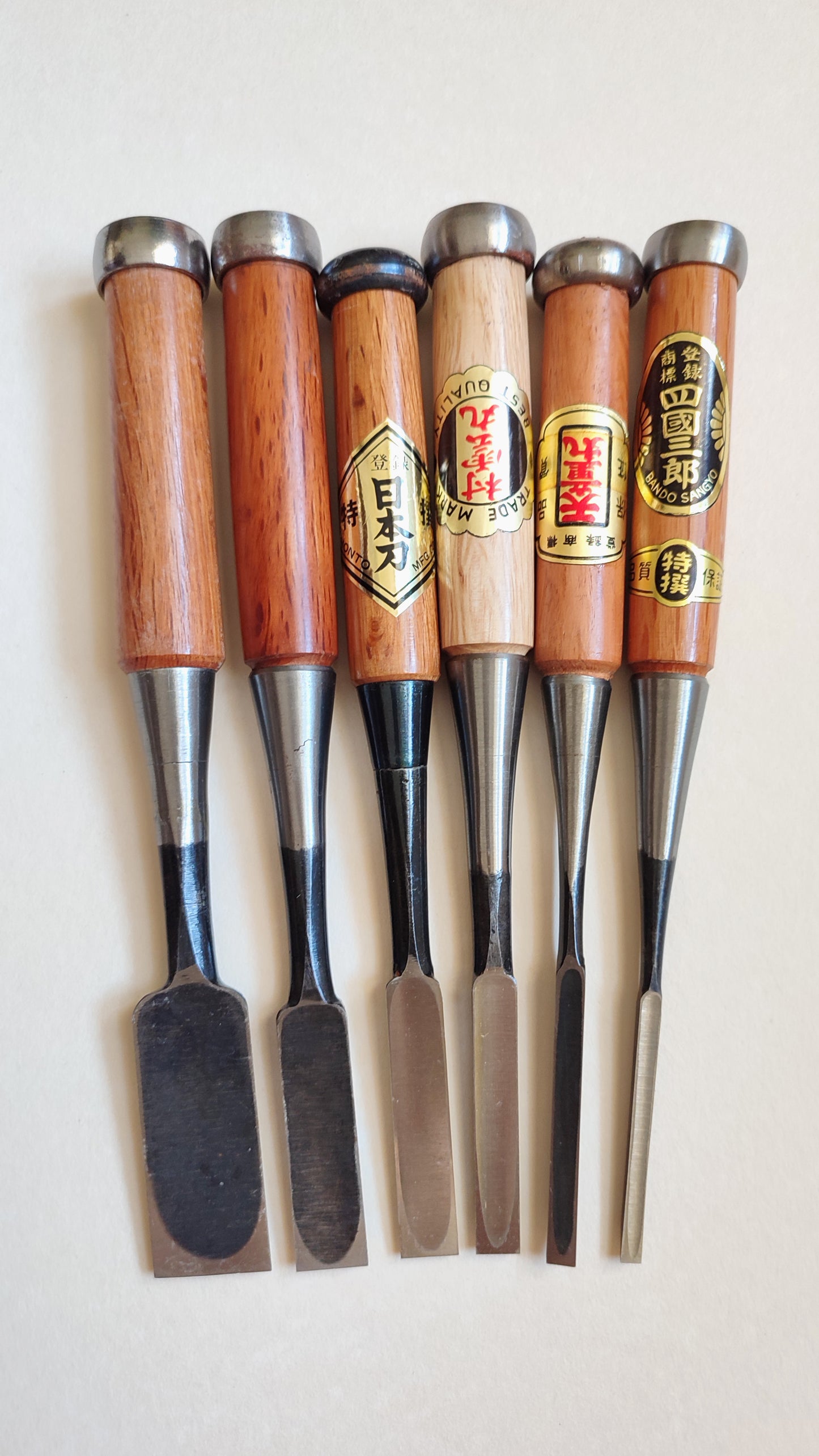 Set de ciseaux japonais variés "Oire Nomi" 3, 6, 9, 12, 15, 24mm