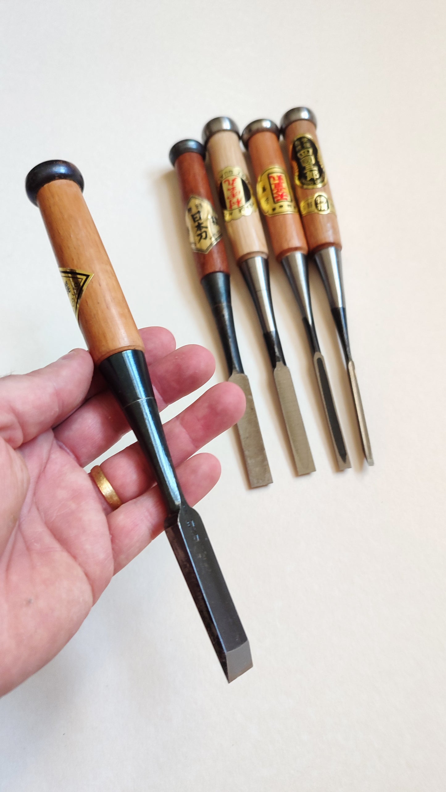 Set de ciseaux japonais variés "Oire Nomi" 3, 6, 9, 12, 15mm