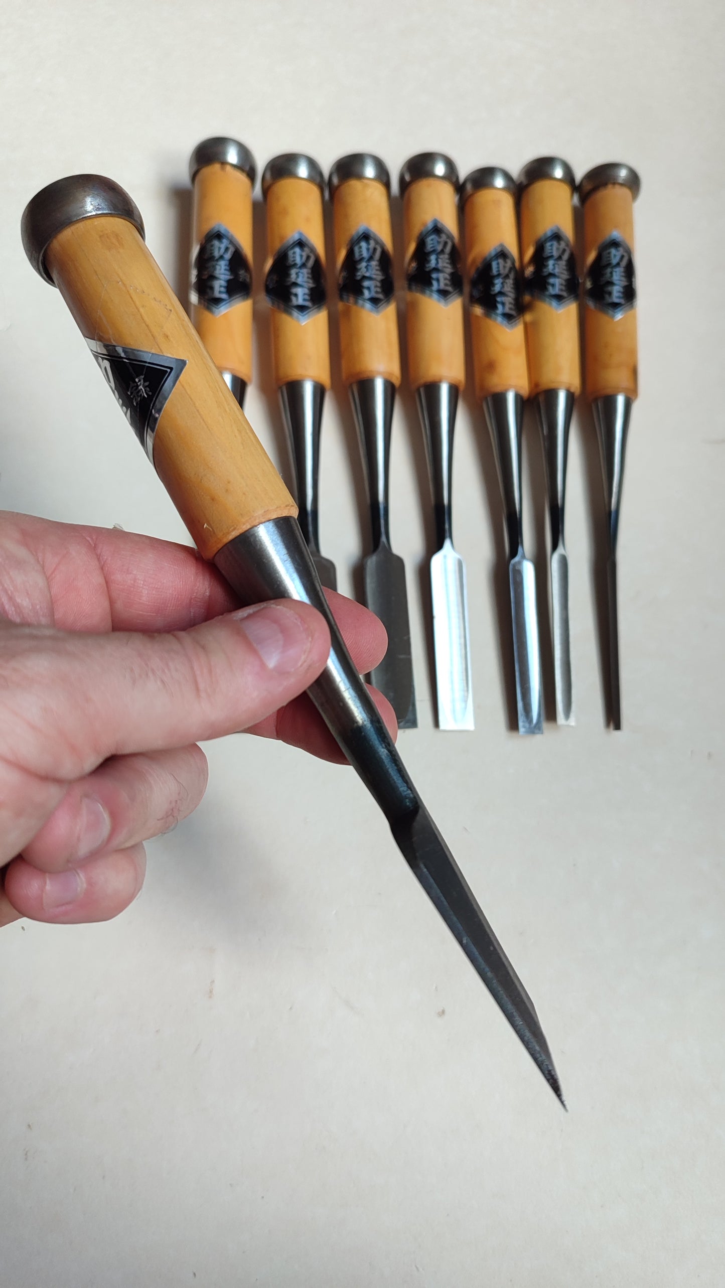 Set Tijeras Japonesas "Oire Nomi" 3, 6, 9, 12, 15, 18, 36, 42mm "Sukenobu"