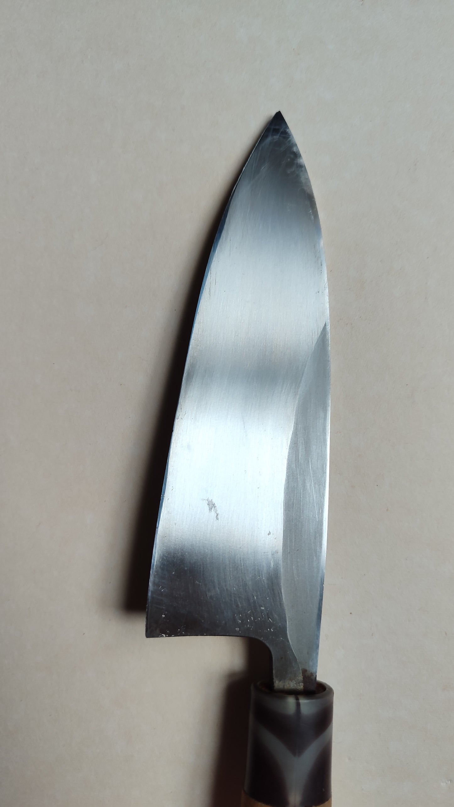 Magnifique couteau de cuisine japonais vintage "Deba" 165mm "Fujijiro"