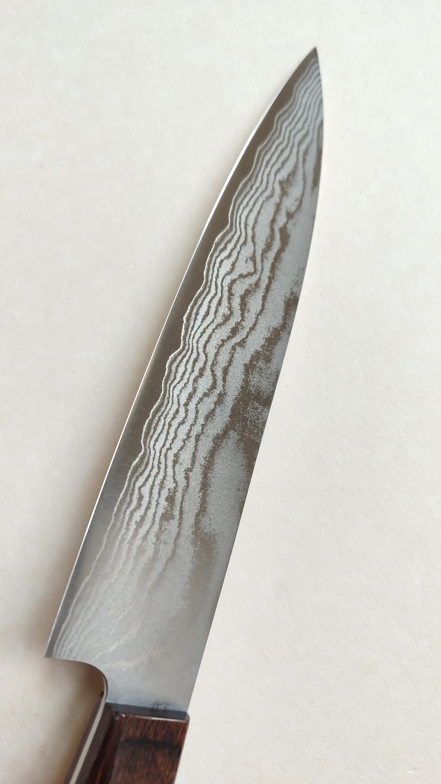 Magnifique couteau de cuisine japonais Petty 150mm VG10 "Shiro Kamo"