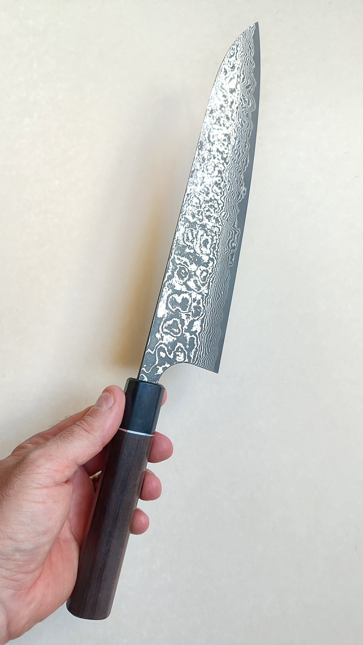 Magnifique couteau de cuisine japonais "Gyuto" 240mm Super Gold 2 Steel "Anryu"