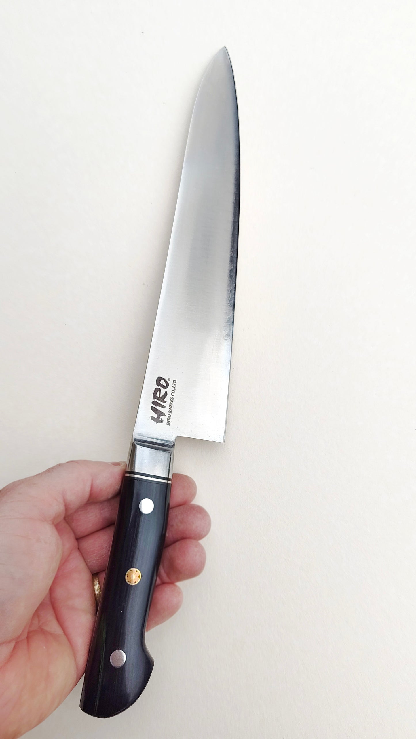 Couteau de cuisine japonais "Gyuto" 240mm Blue Steel "Hiro Masui"