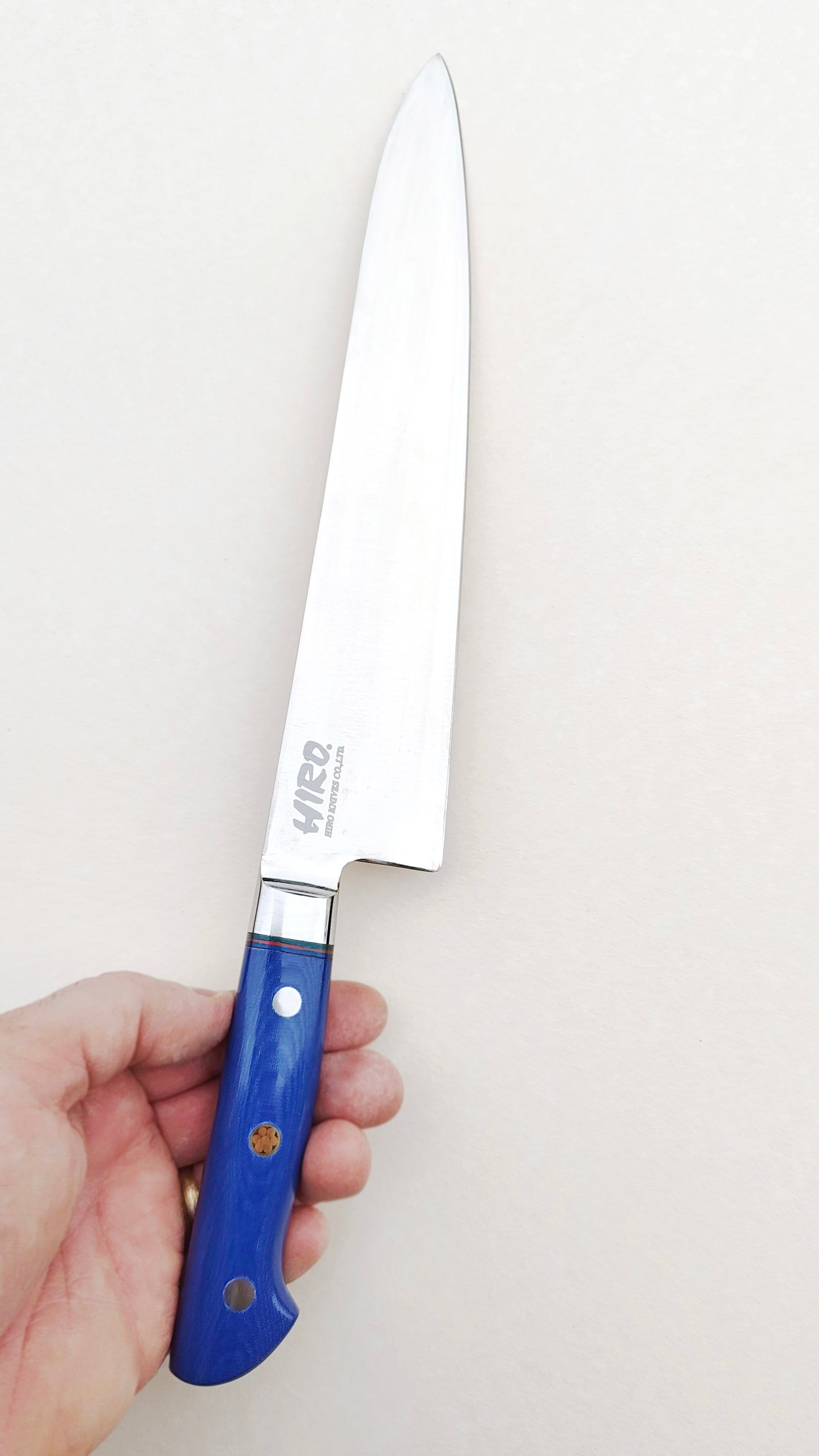 Couteau de cuisine japonais "Gyuto" 240mm Blue Steel "Hiro Masui"