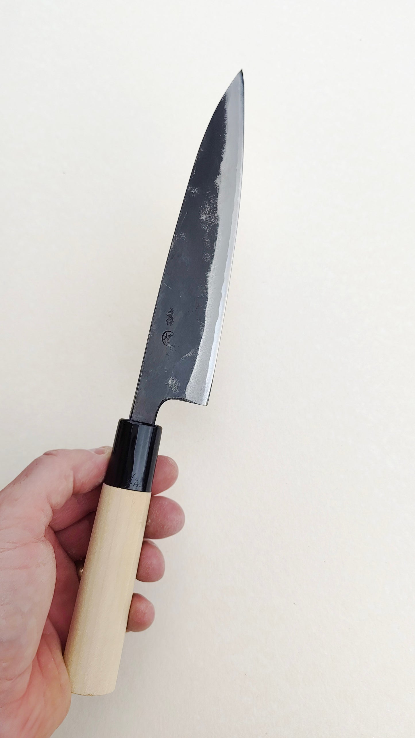 Couteau de cuisine japonais "Koyanagi" 165mm White Steel "Kurouchi"