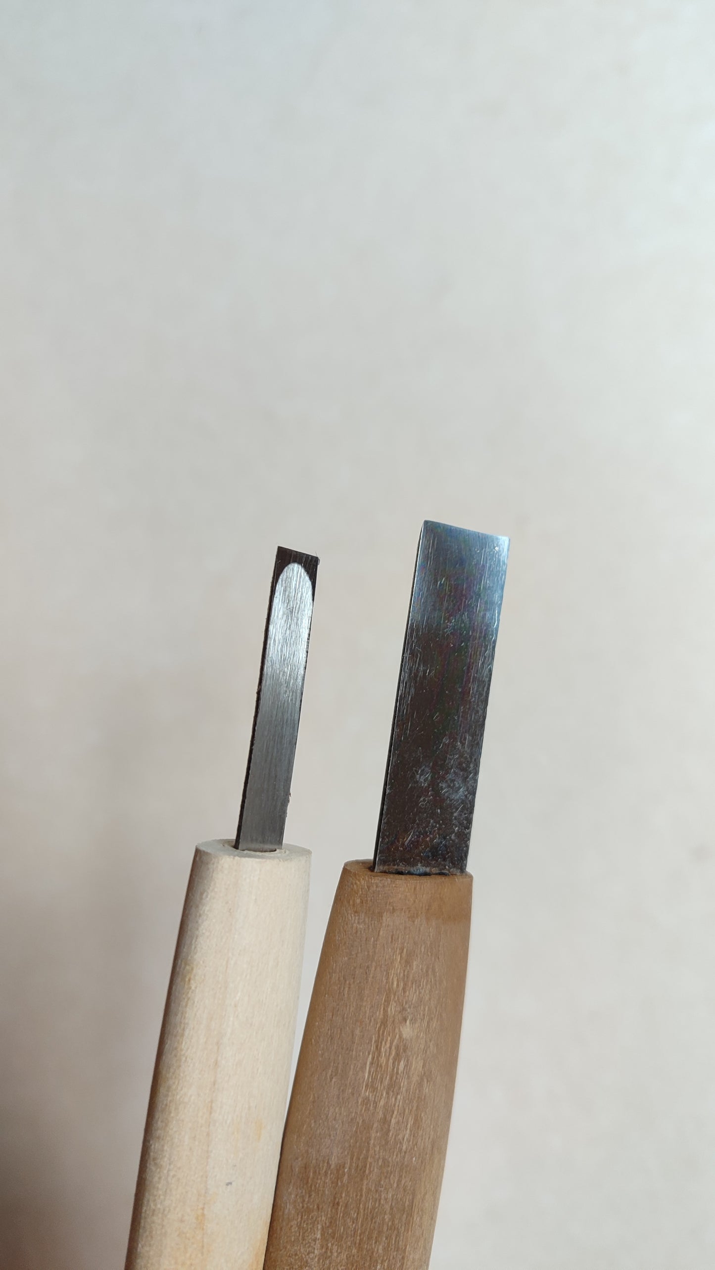 Duo de burins japonais de gravure sur bois "Chokokuto" 6, 12mm
