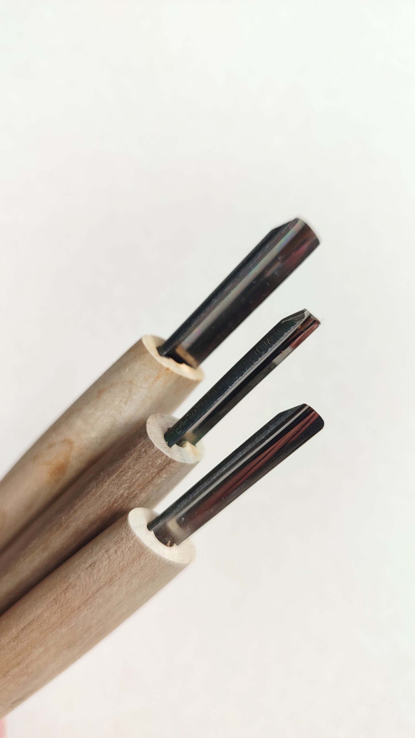 Trio de gouges japonaises de gravure sur bois "Chokokuto"