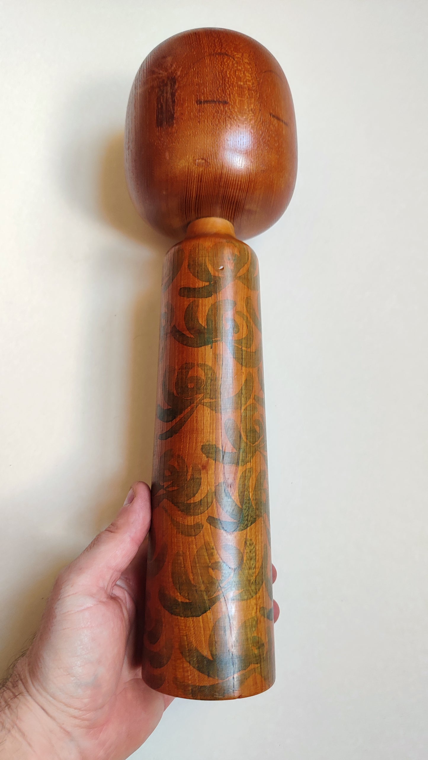 Trés grande poupée japonaise en bois "Kokechi" 365mm "Issetsu Kuribayashi"