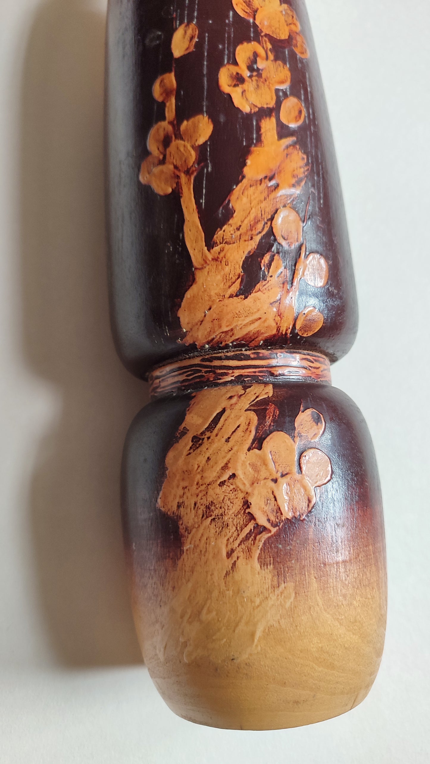 Trés grande poupée japonaise en bois "Kokechi" 435mm "Komura Sato"