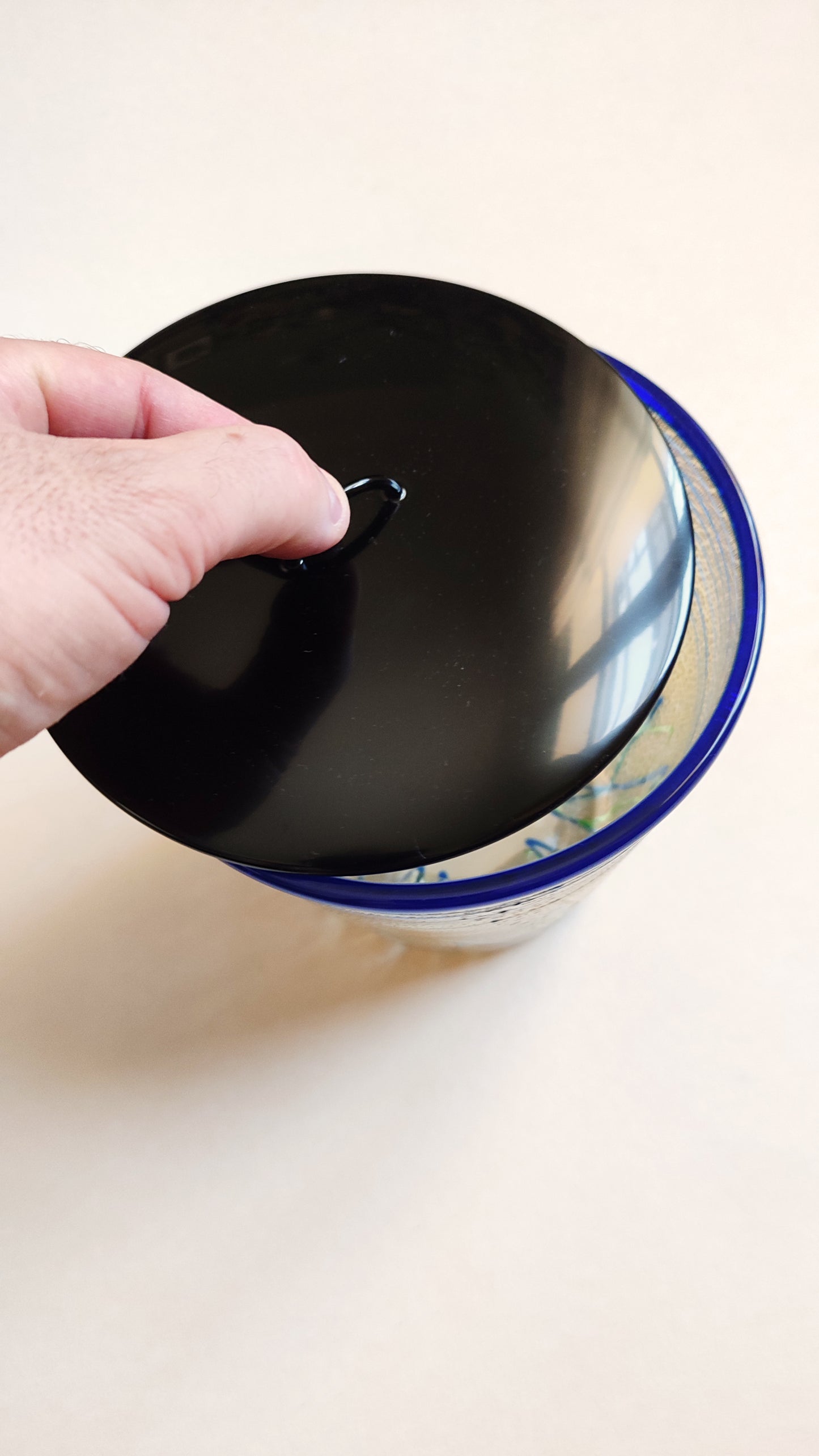 Jarre à eau en verre pour la cérémonie du thé "Mizuya Tsubo" 170mm