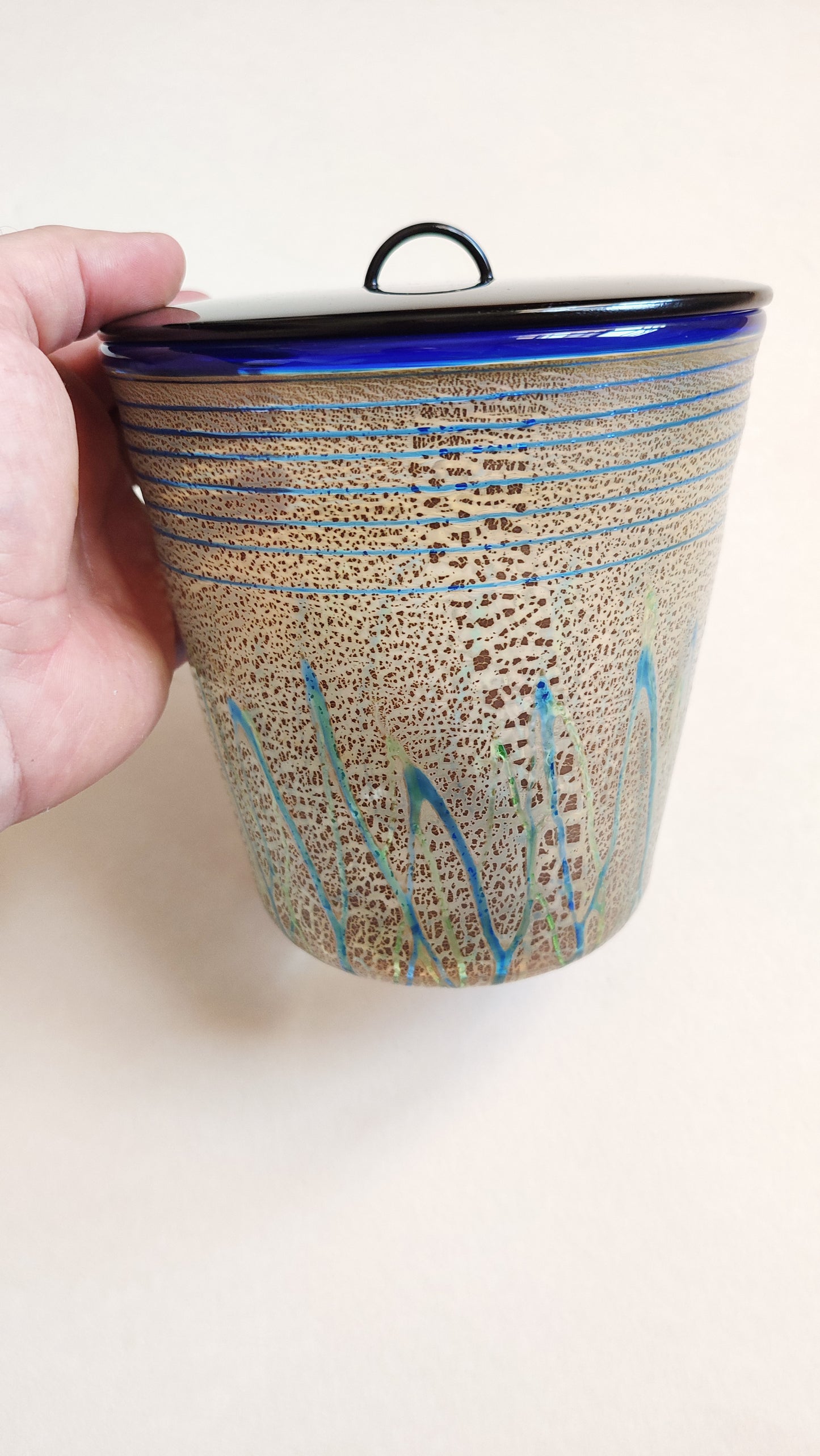Jarre à eau en verre pour la cérémonie du thé "Mizuya Tsubo" 170mm