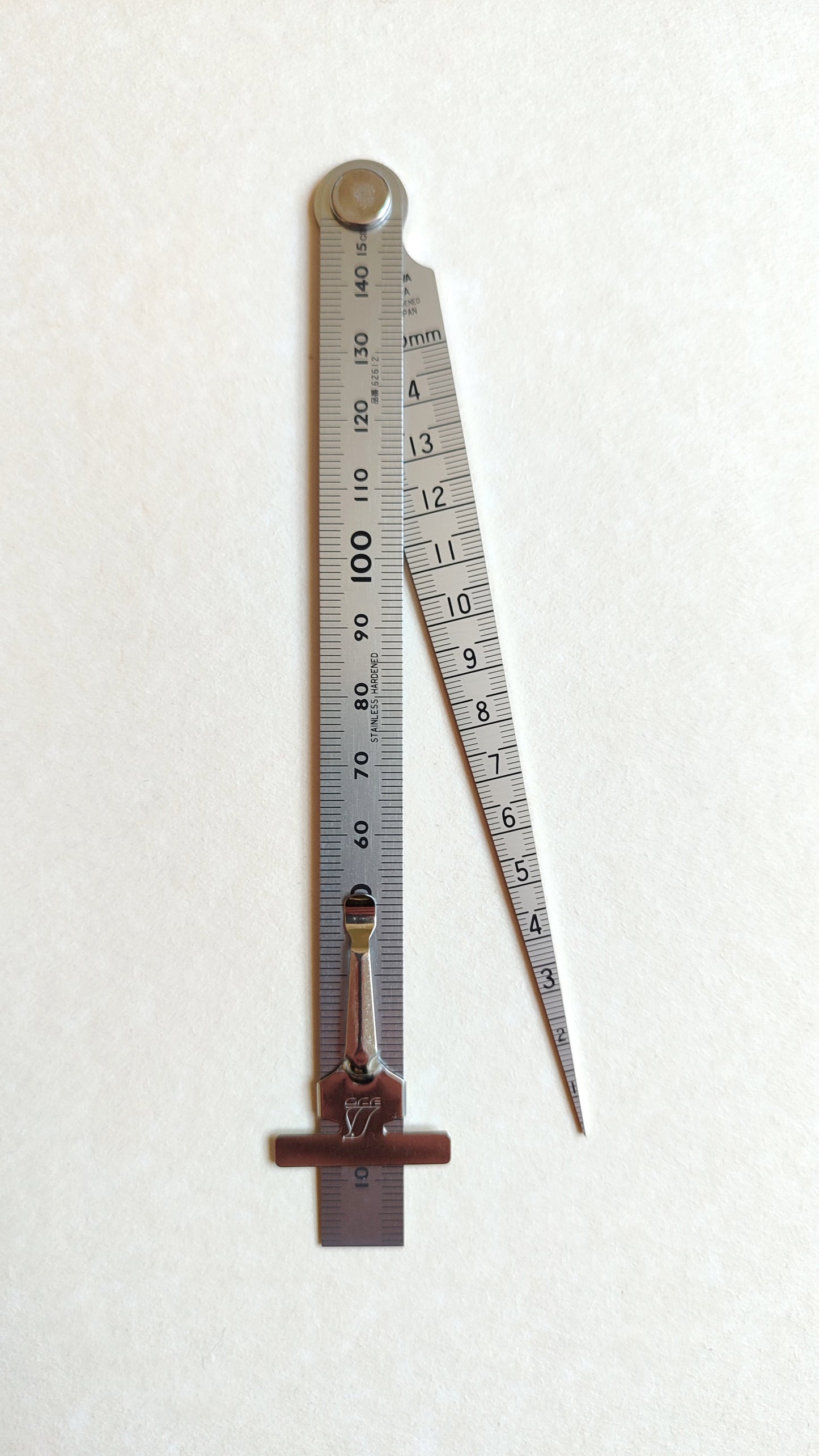 Duo jauge de diamètre et réglé japonais 150mm "Shinwa"