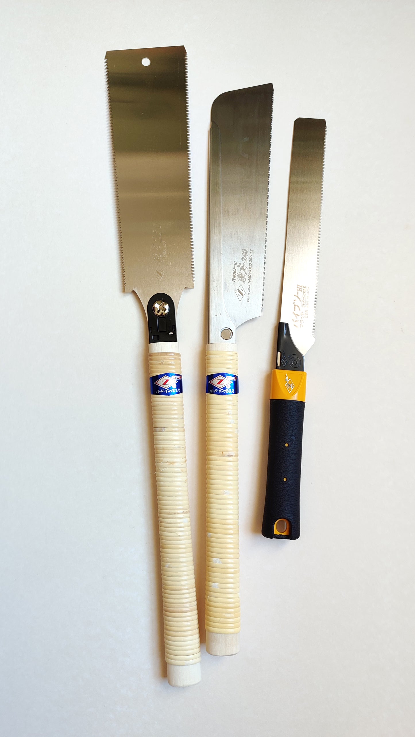 Set de scies japonaises: Ryoba + Dozuki + Kugihiki