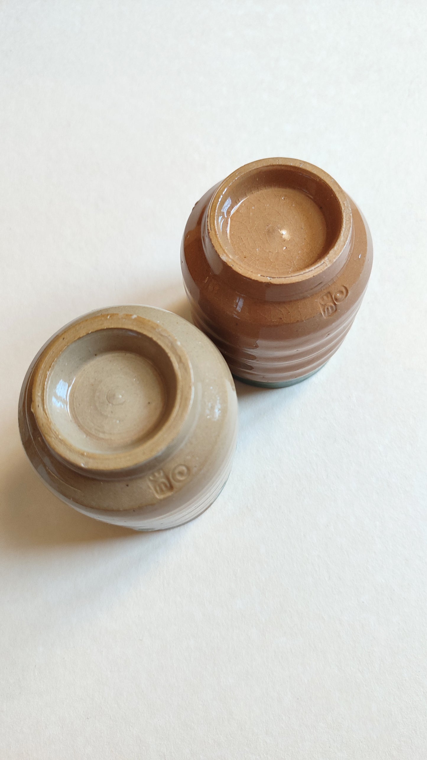 Paire de tasses à thé céramique de style "Mino" 80mm "Agano Yaki"