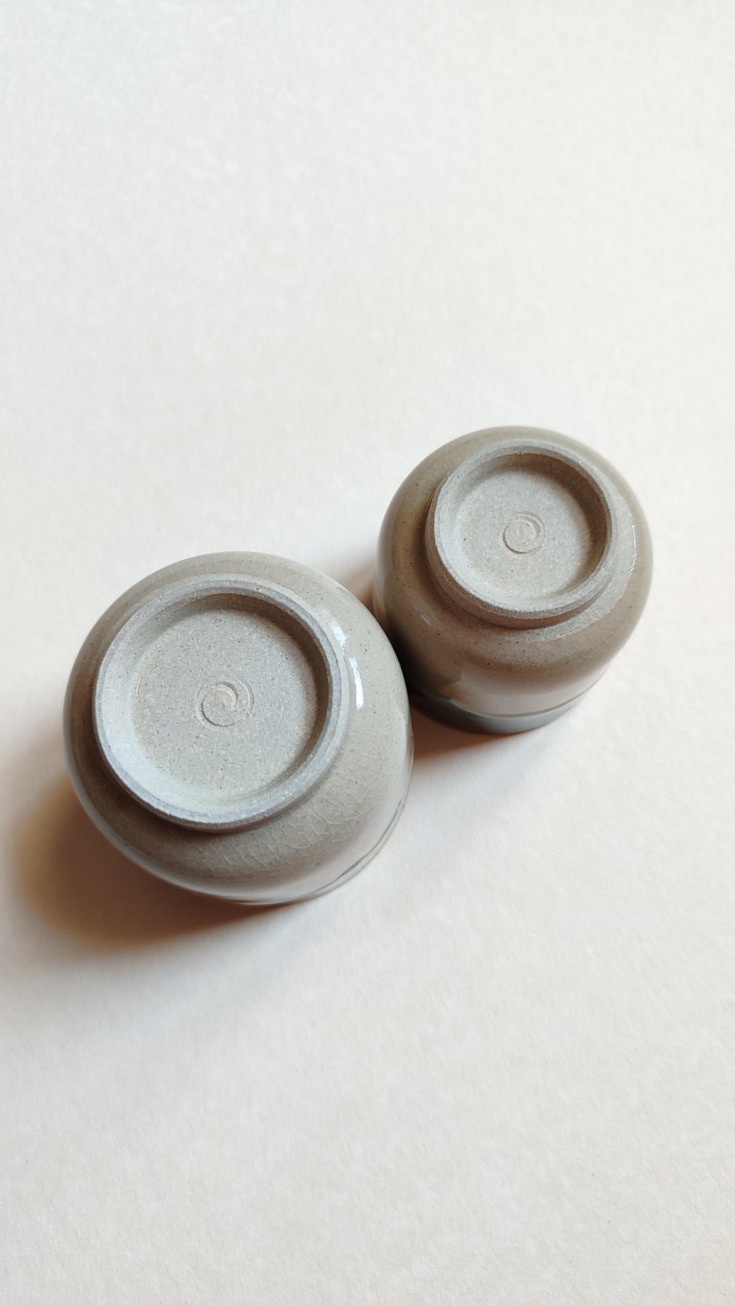 Paire de tasses à Salé céramique de style "Mino" 75mm "Takatori"