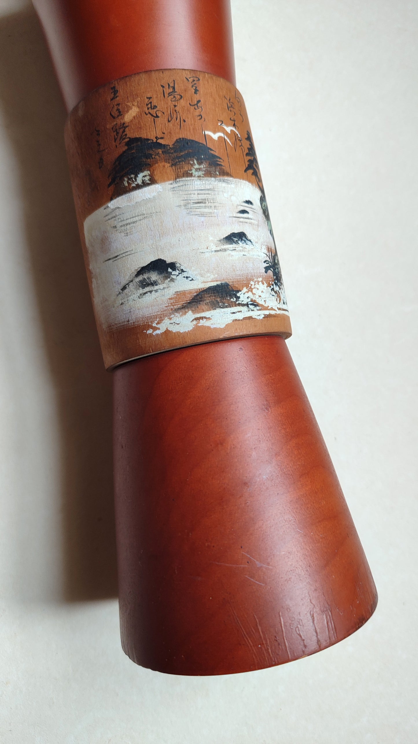 Trés grande poupée japonaise en bois "Kokechi" 430mm