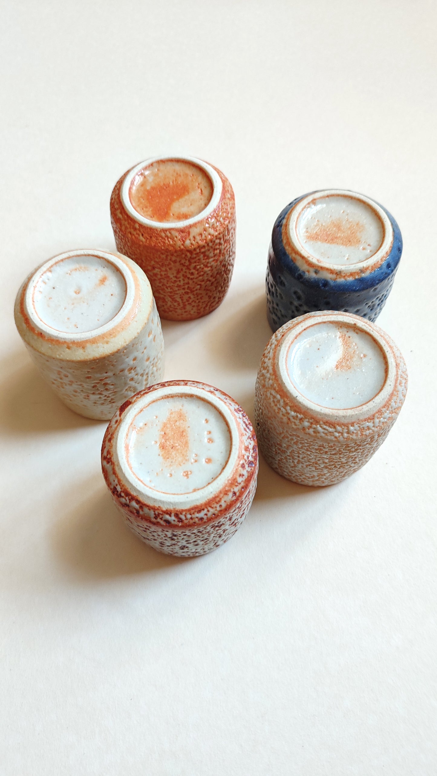 Set de cinq tasses à thé céramique "Kiyomizu-yaki" 70mm