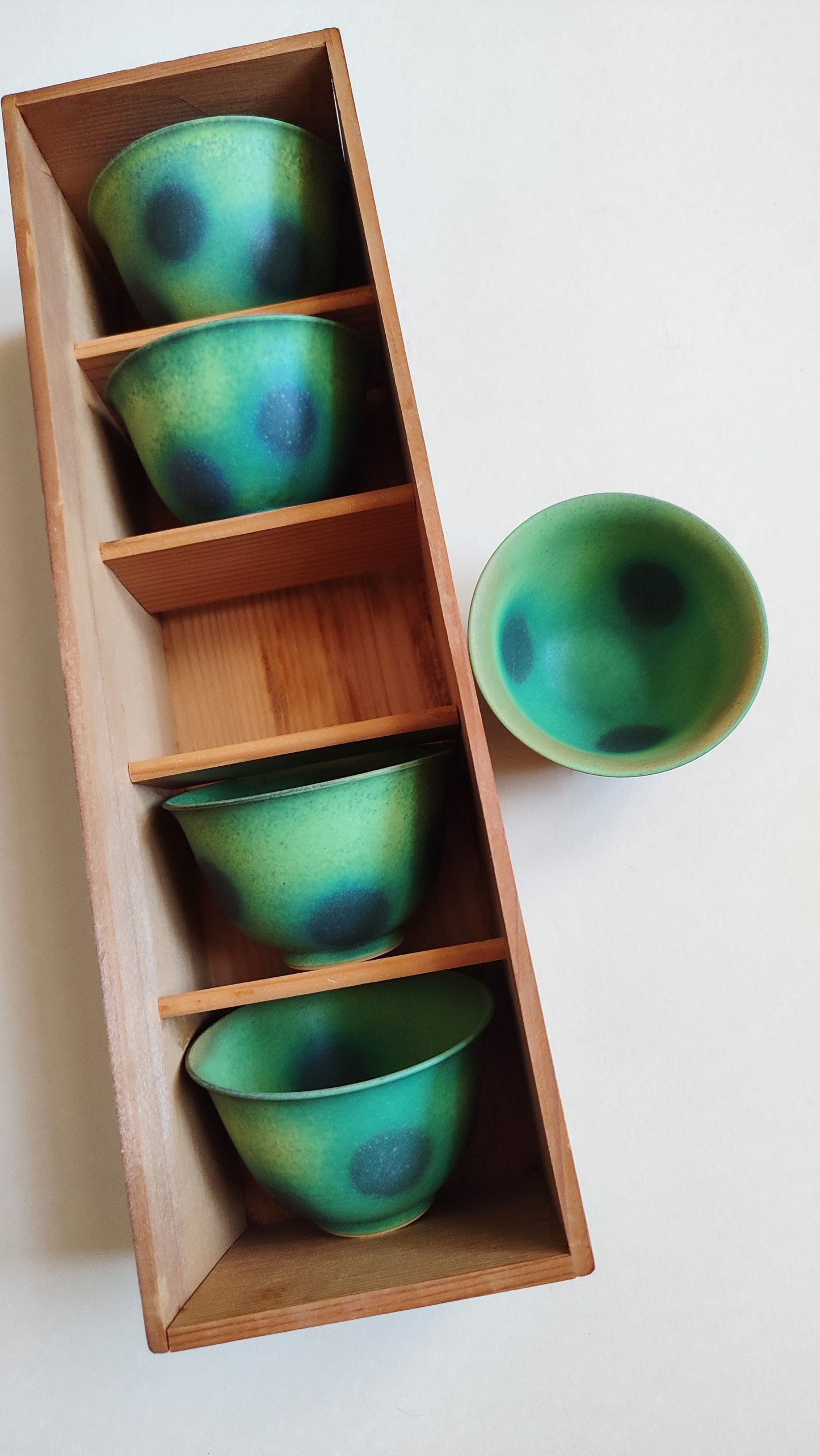 Set de tasses à thé céramique "Kiyomizu-yaki" 95mm