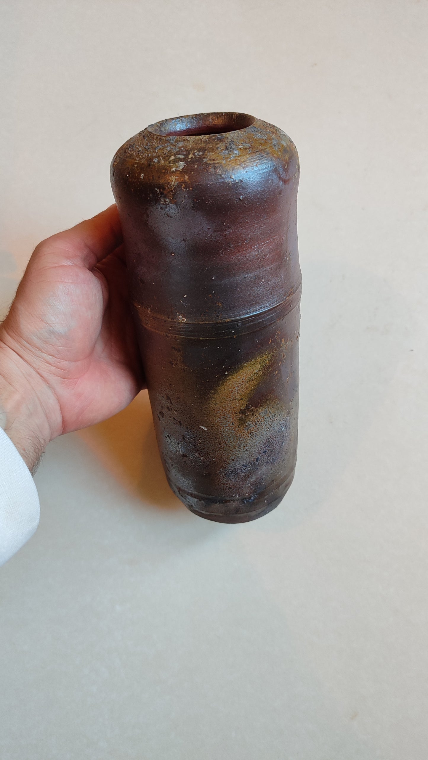 Rare vase japonais "Bizen" circa 1970