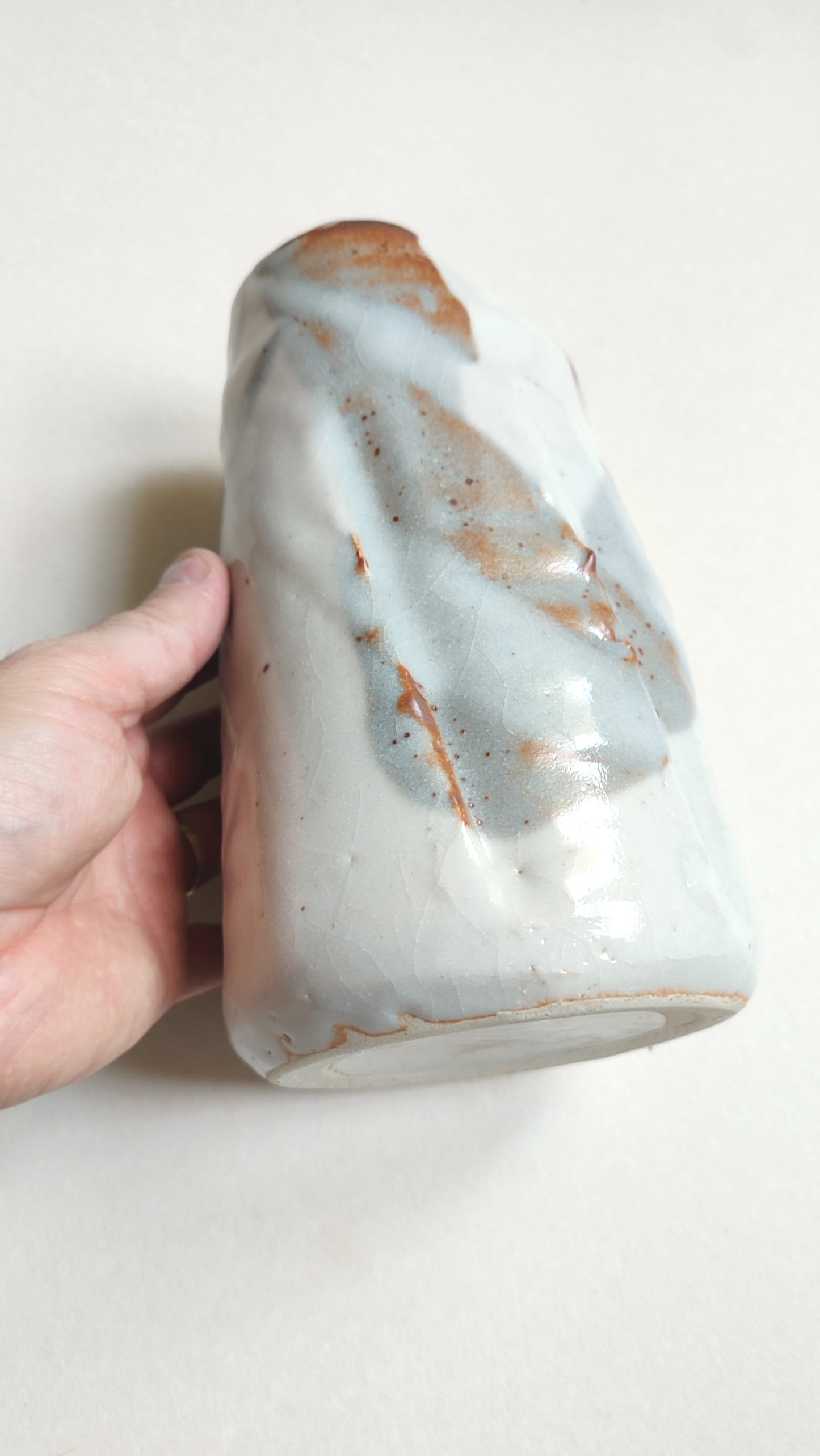 Duo vase et cendrier japonais fabriqué par "Mizuno Teruyama" 210mm