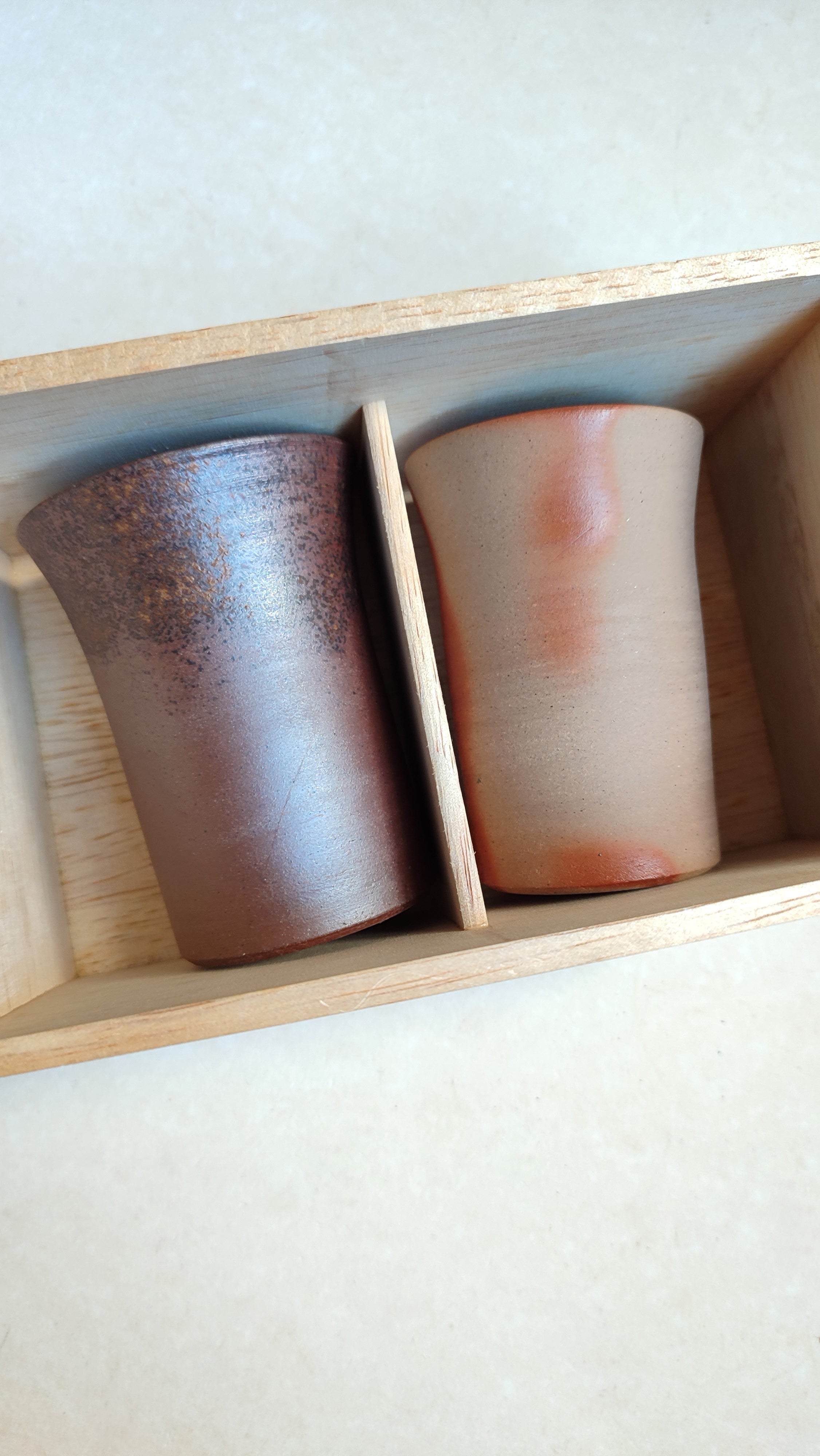Paire de tasses à Saké céramique de "Bizen" 98mm "Toukeido"