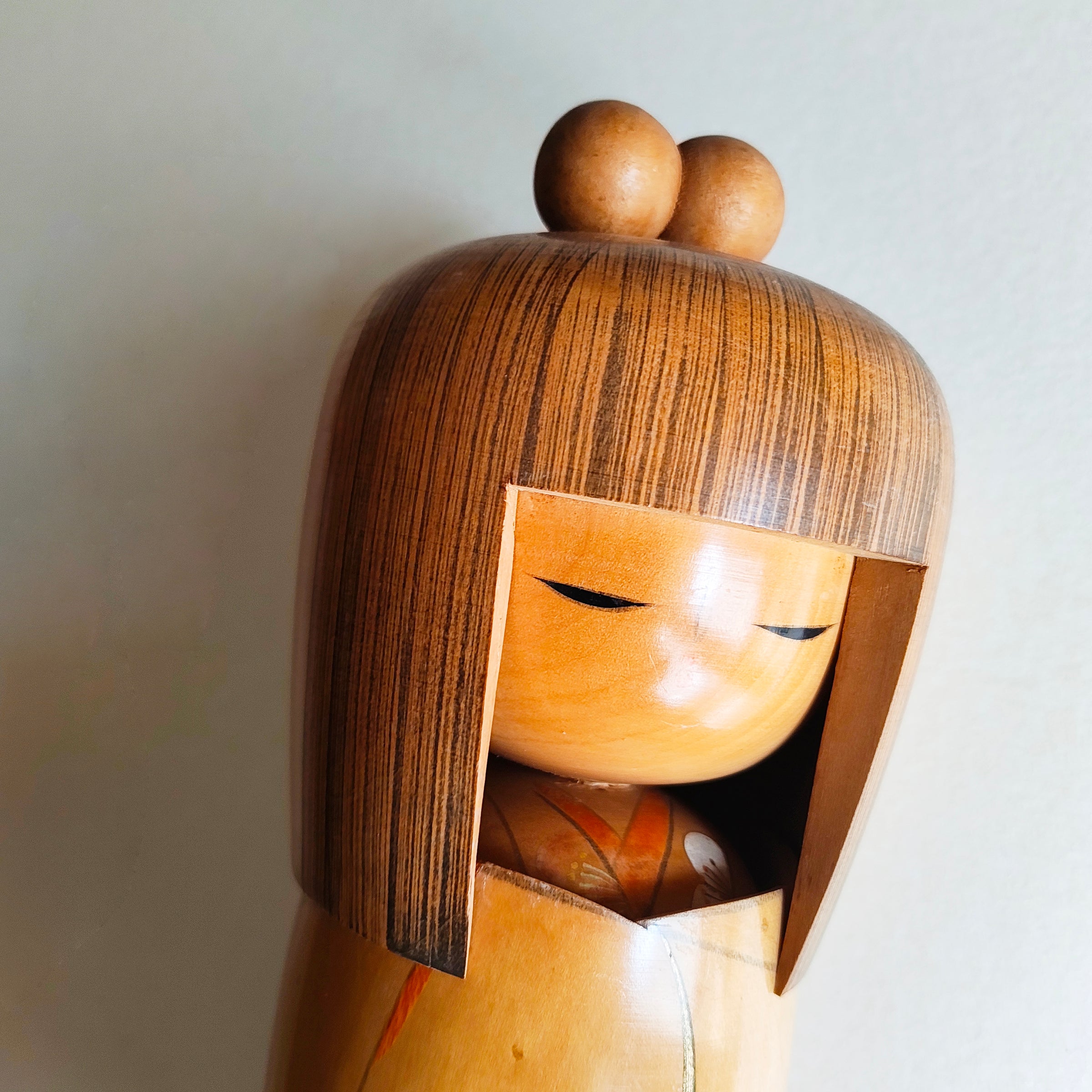 Rare poupée japonaise en bois "Kokeshi" 270mm "Akitsune Tanaka"