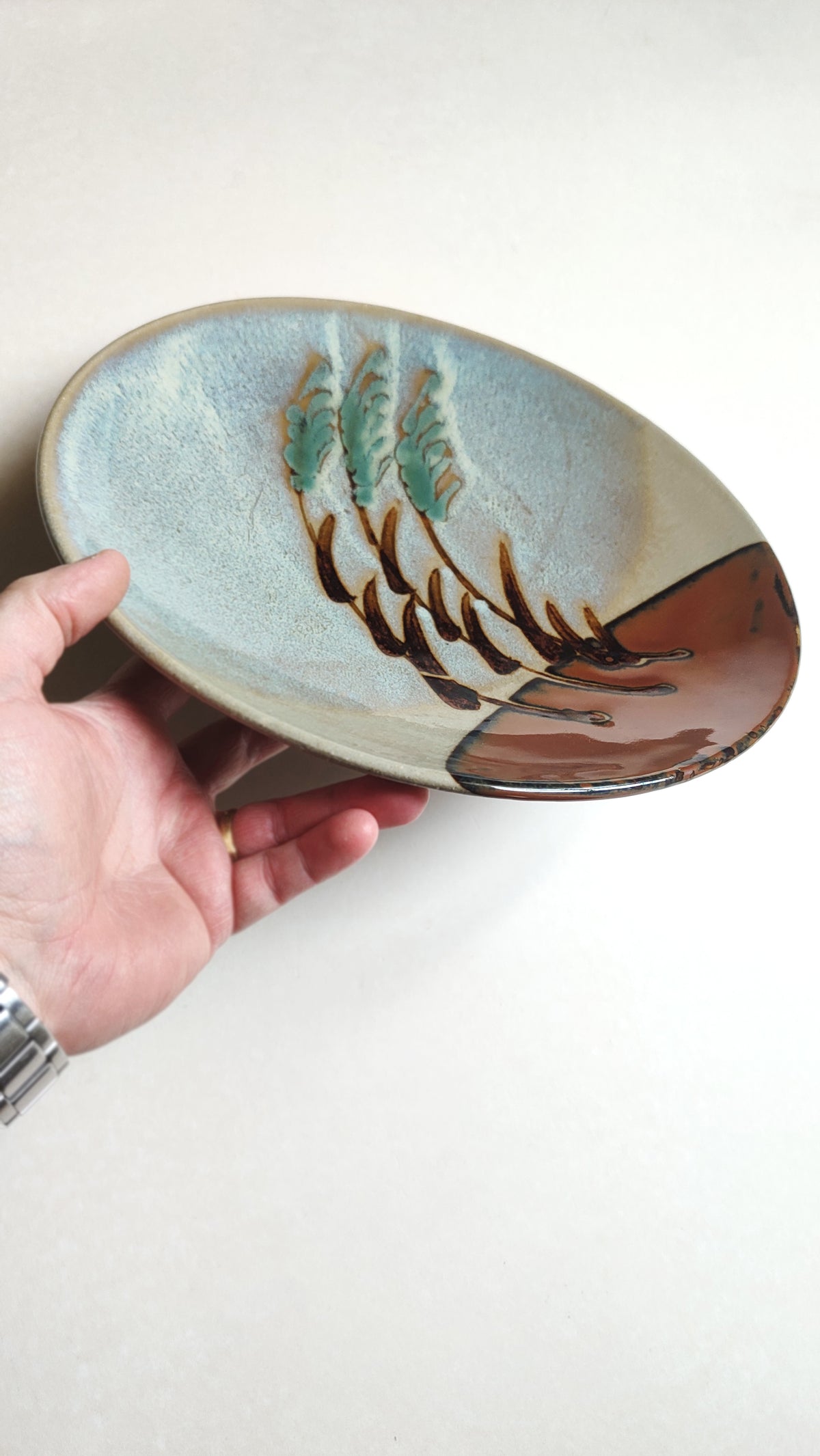 Assiette céramique de Mashiko 280mm "Tsukamoto"