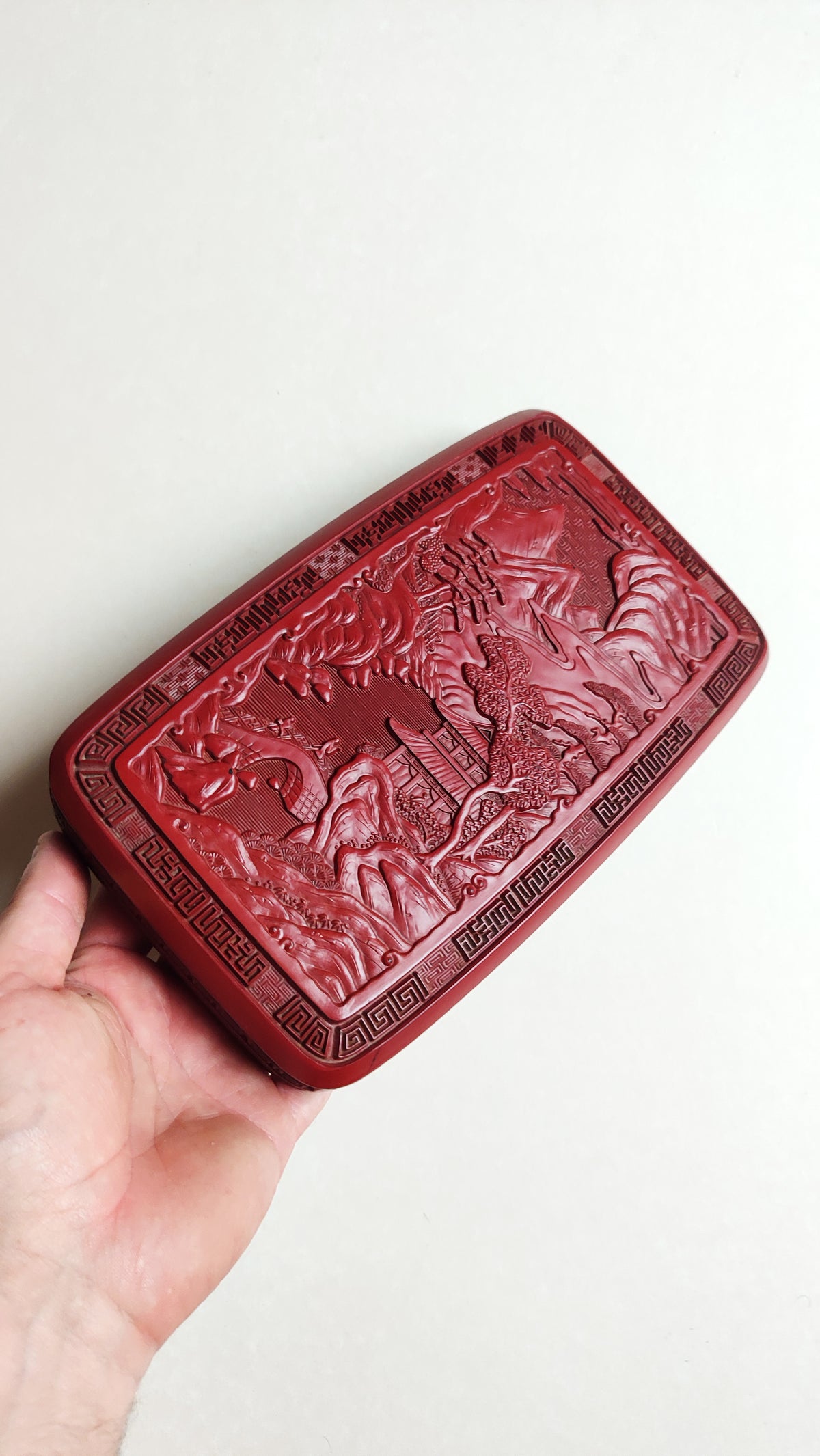 Boîte laque japonaise encrier 22 X 14cm