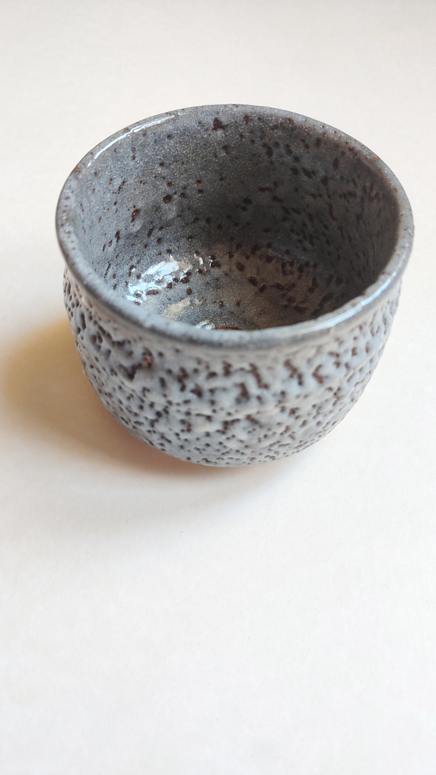 Bol à thé matcha de style "Shino" 108mm "Gogaku" four de Minamiyubo