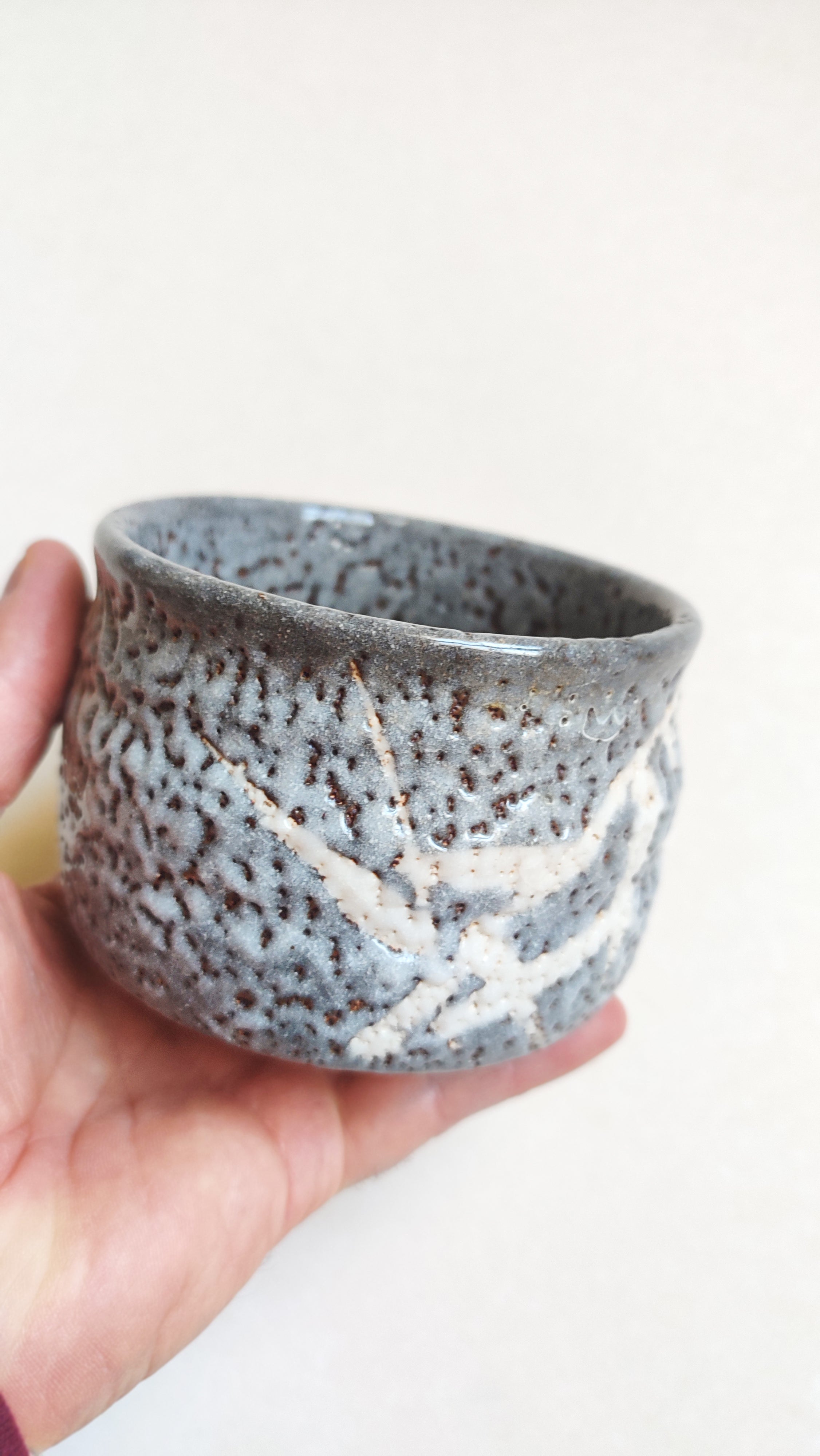 Bol à thé matcha de style "Shino" 108mm "Gogaku" four de Minamiyubo