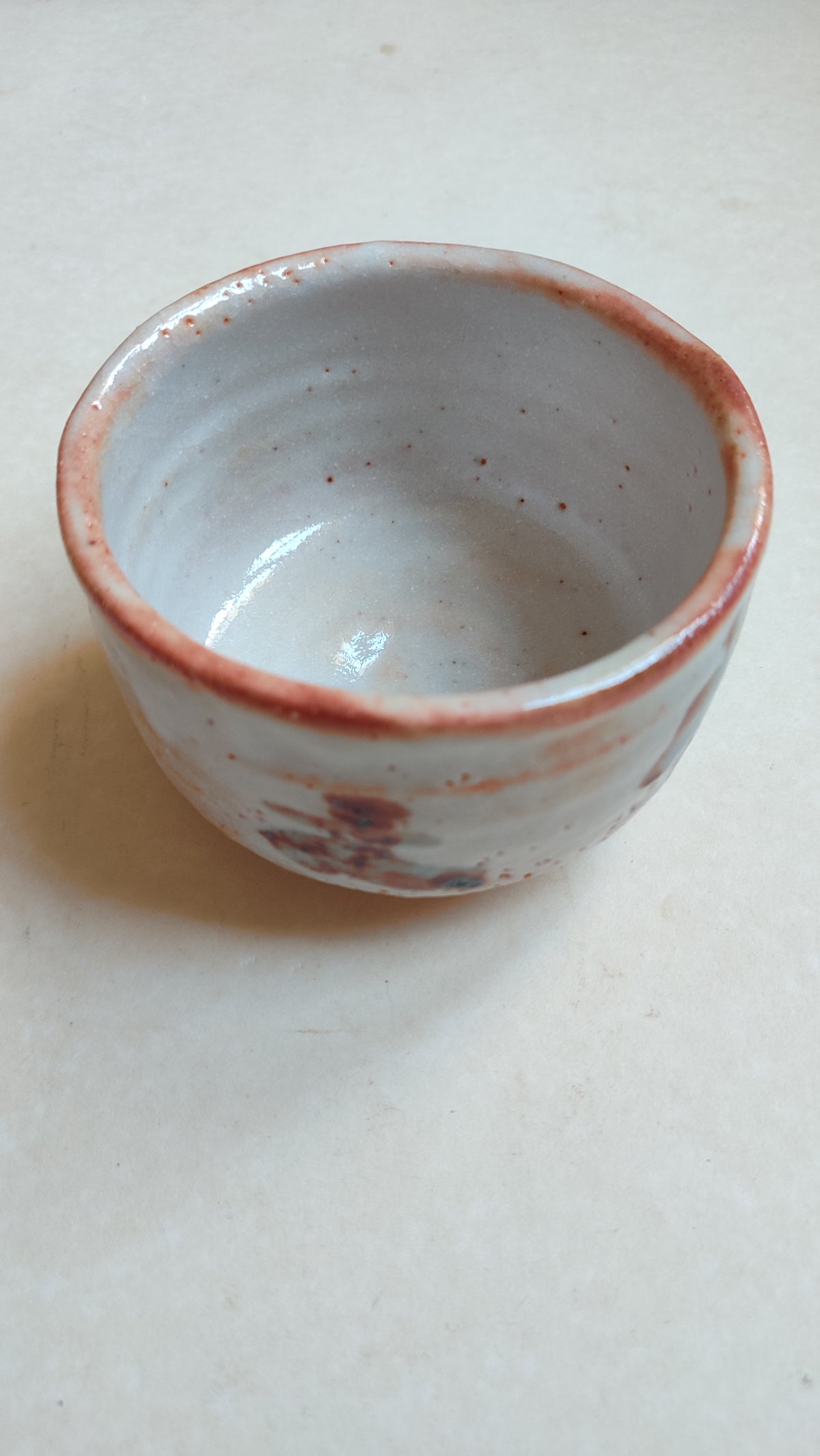 Bol à thé matcha de style "Shino" 120mm "Ryugetsu Kiln"
