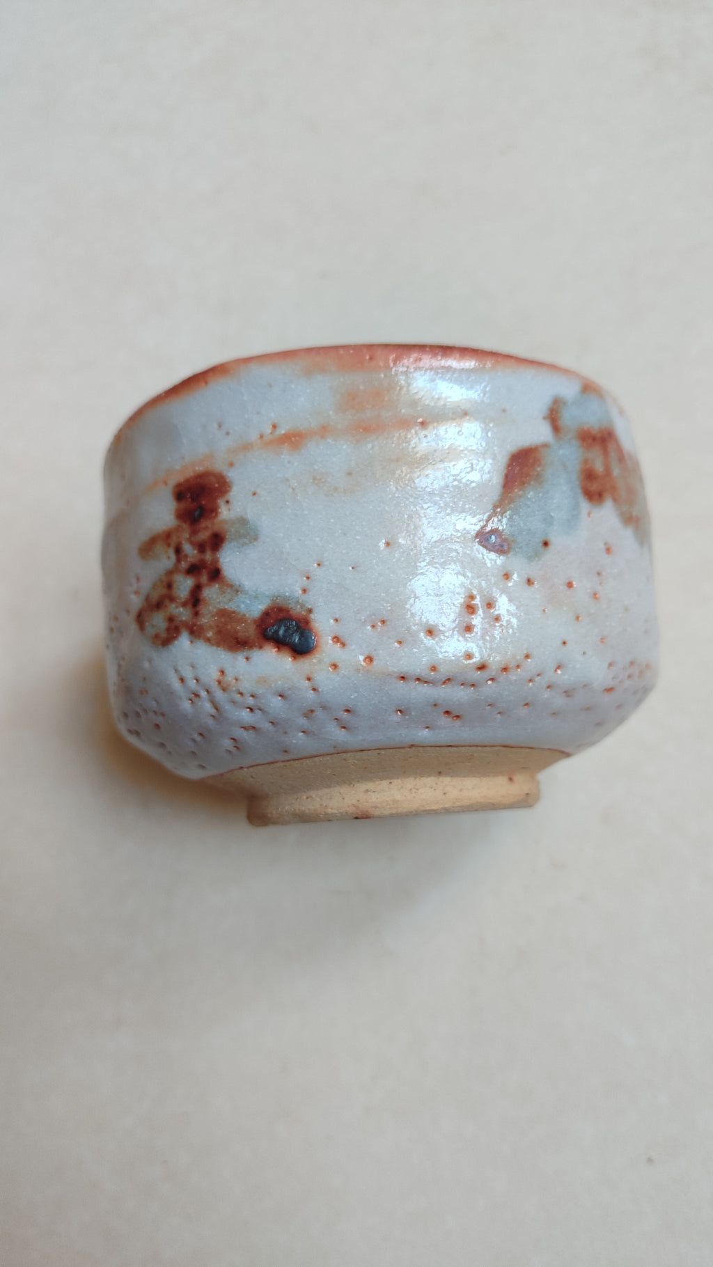 Bol à thé matcha de style "Shino" 120mm "Ryugetsu Kiln"