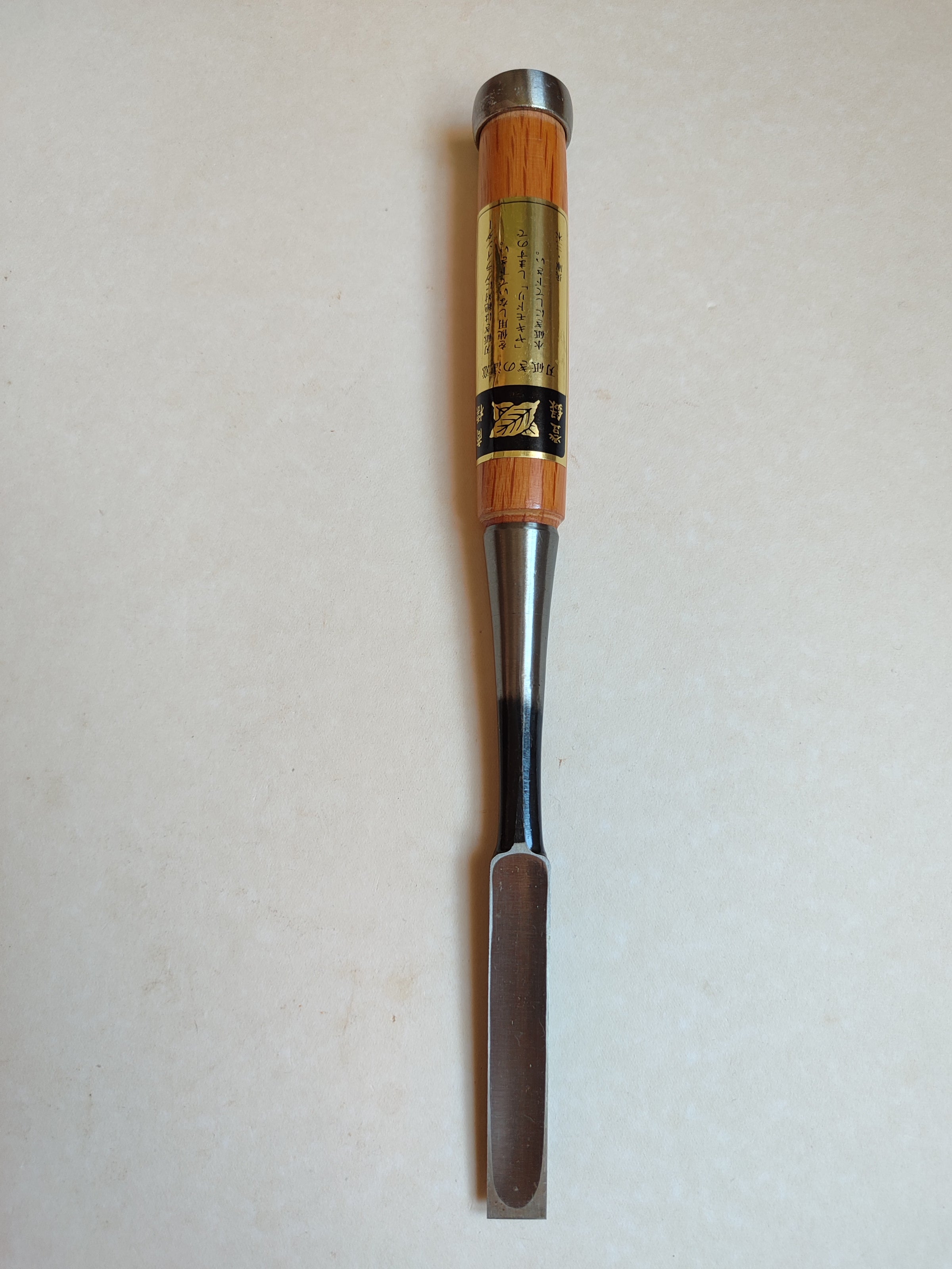 Magnífico cincel japonés vintage "Tataki Nomi" 15mm del Maestro "Ouchi san"
