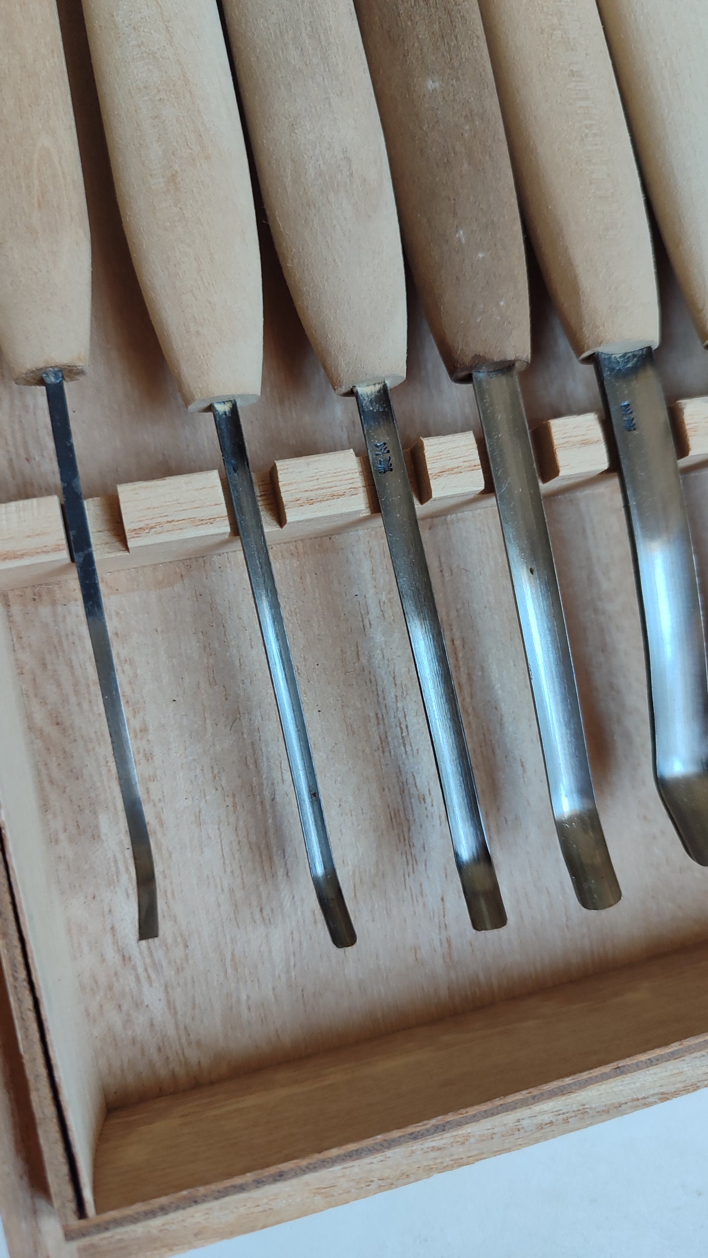 Set de ciseaux japonais "Chokokuto" gouges de gravure sur bois "Seigen"