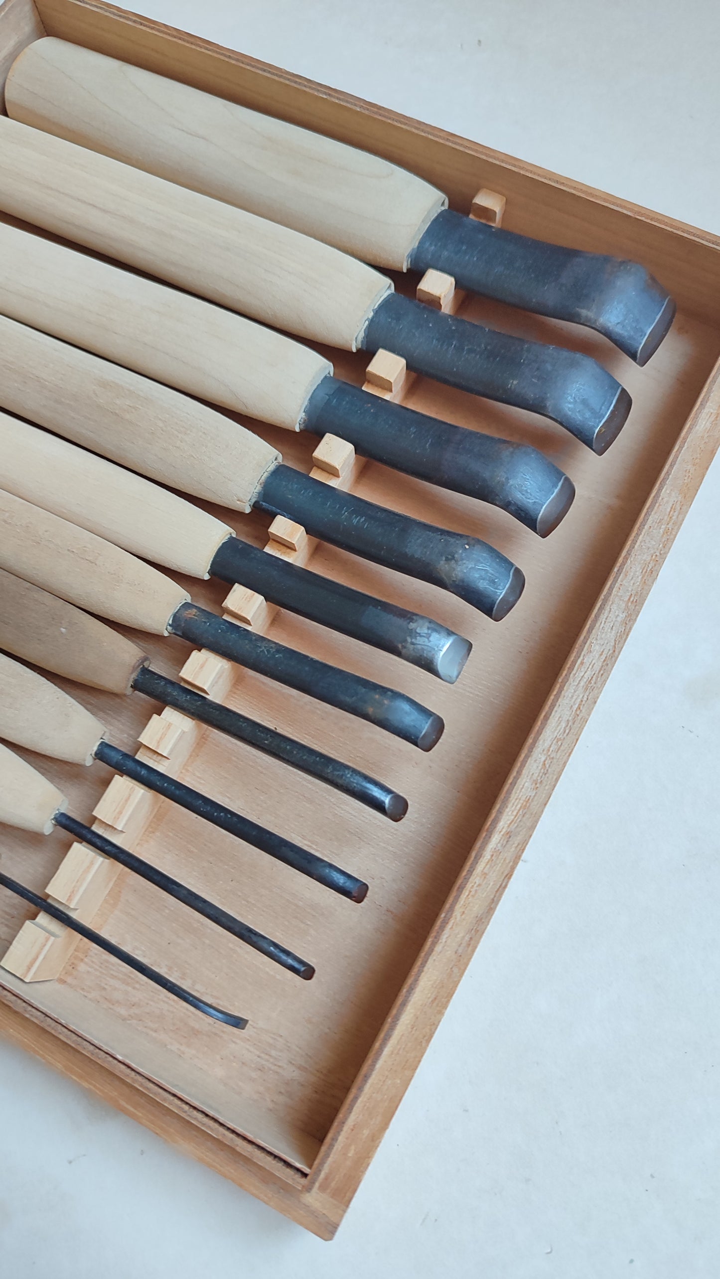 Set de ciseaux japonais "Chokokuto" gouges de gravure sur bois "Seigen"