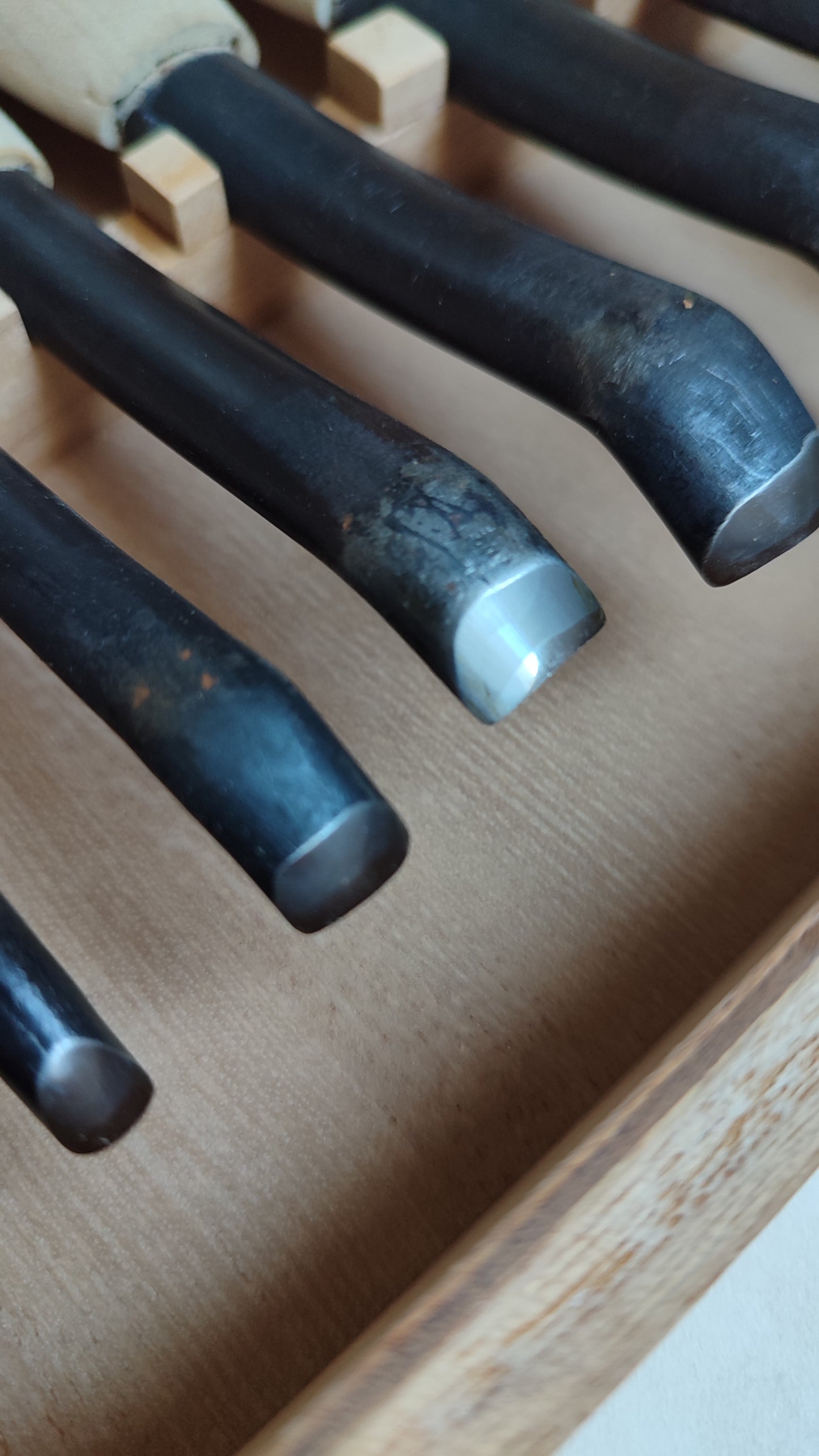 Set de ciseaux japonais "Chokokuto" gouges de gravure sur bois "Seigen"
