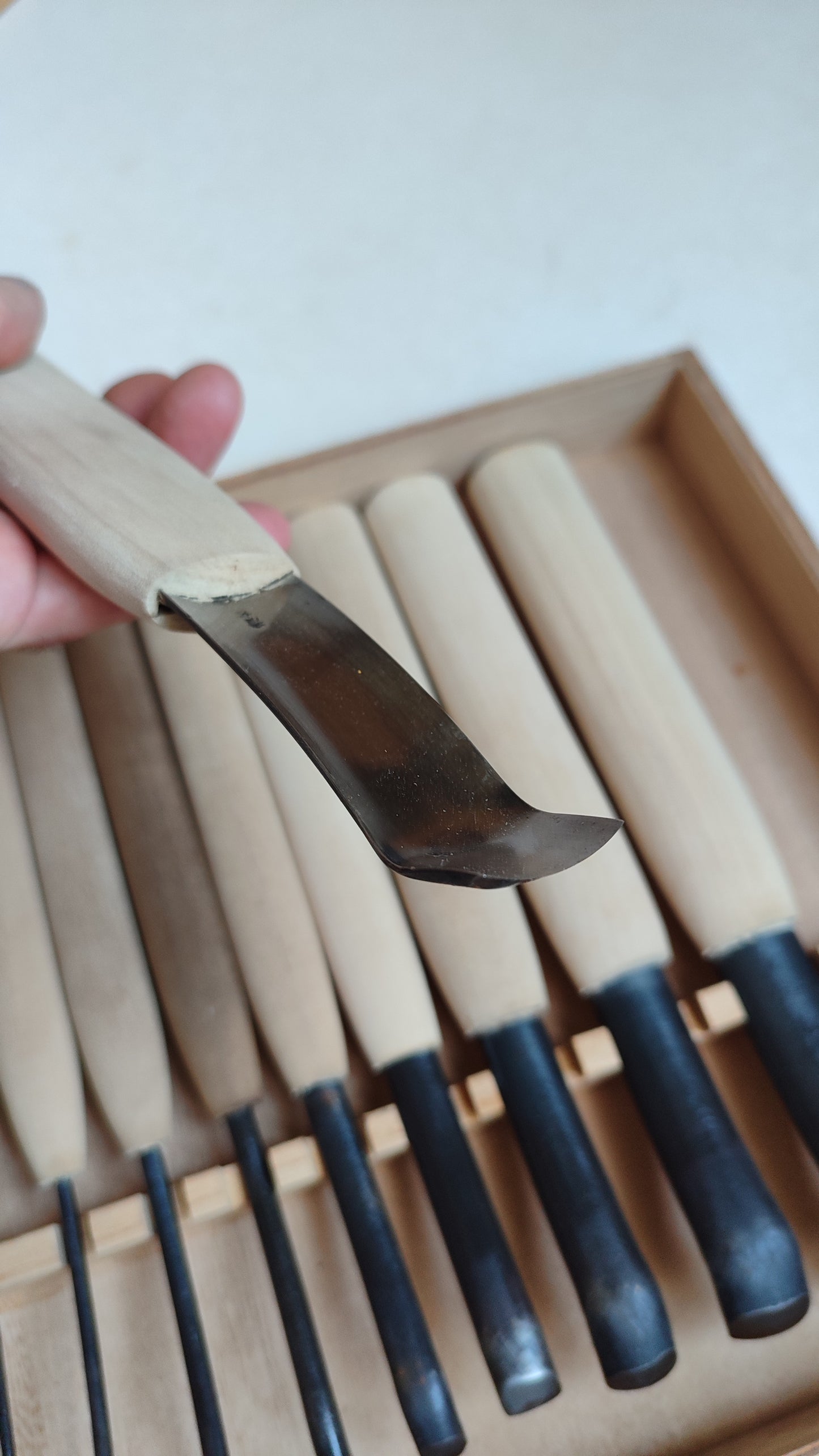Set de ciseaux japonais "Chokokuto" gouges de gravure sur bois "Seigen"