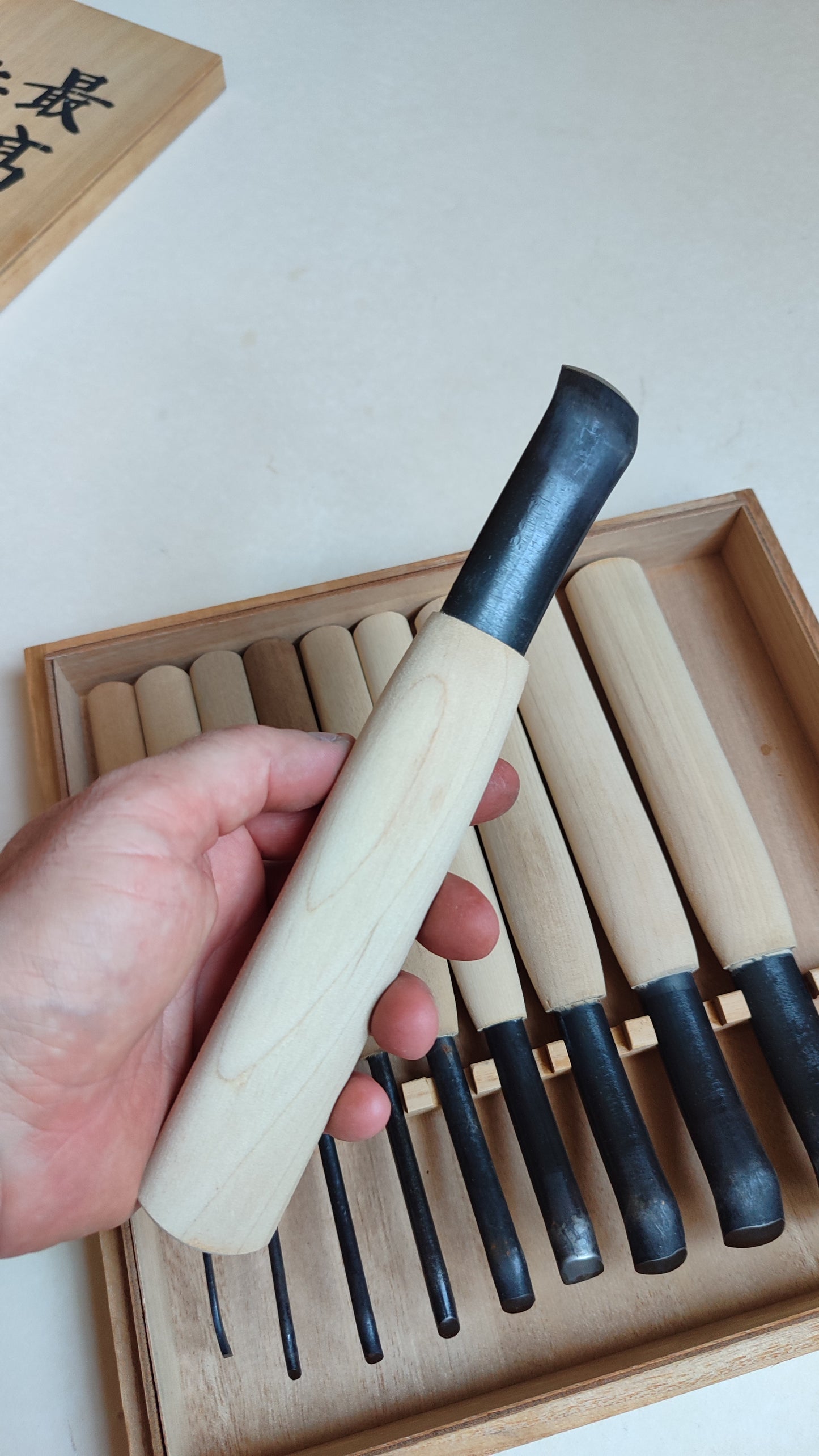 Set de ciseaux japonais "Chokokuto" gouges de gravure sur bois "Seigen"