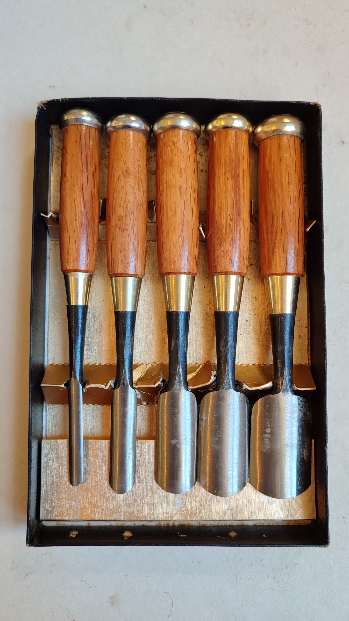 Rare set de gouges japonaises "Sotomaru Nomi" 9, 15, 24, 30, 36mm "Yamahiro"