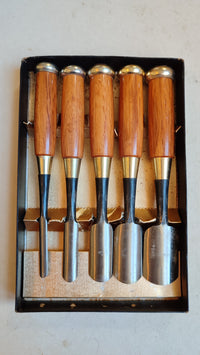 Rare set de gouges japonaises "Sotomaru Nomi" 9, 15, 24, 30, 36mm "Yamahiro"